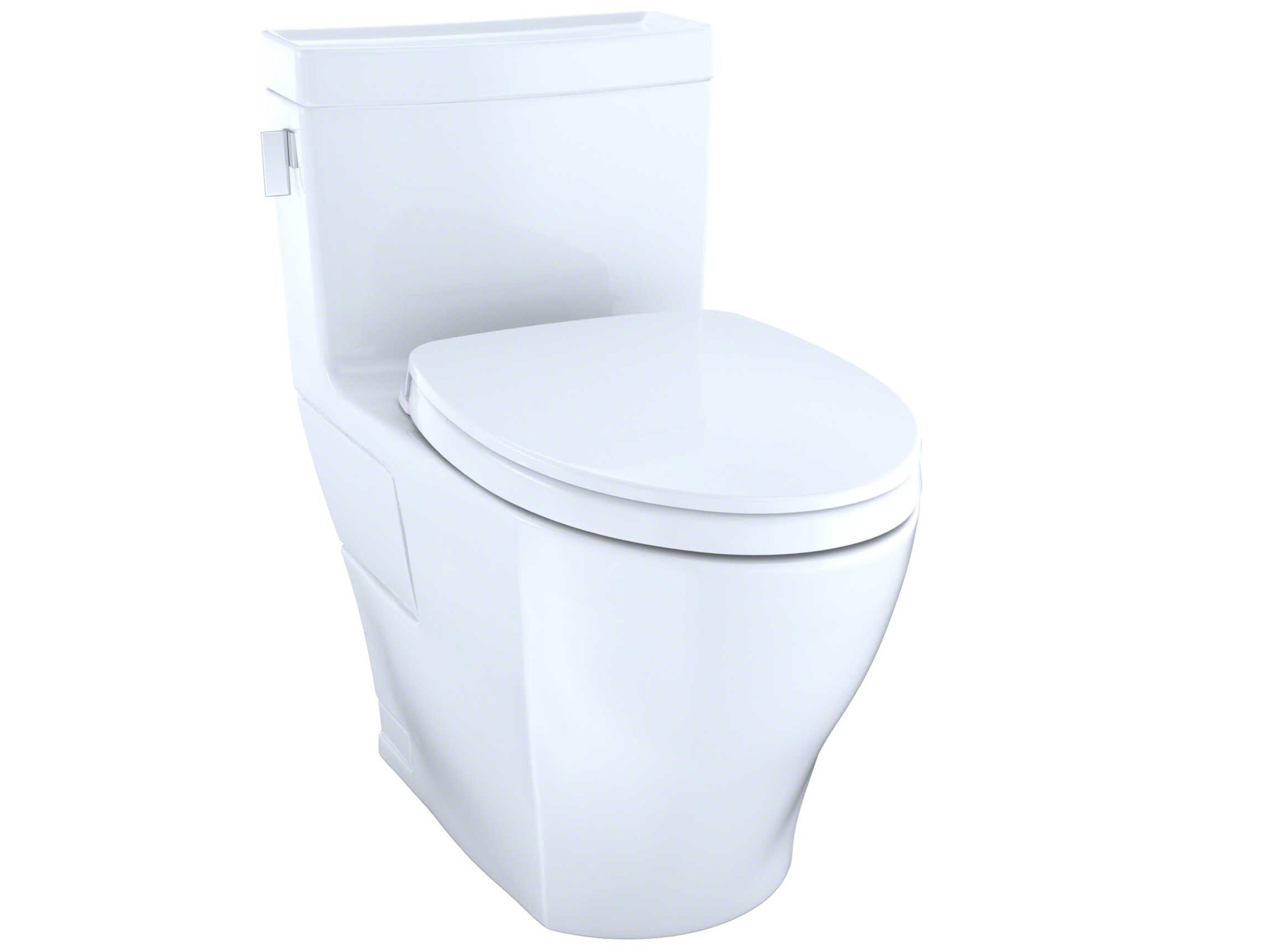 TOTO Legato Washlet+ 1-Piece Elongated Universal Height Skirted Toilet with Cefiontect