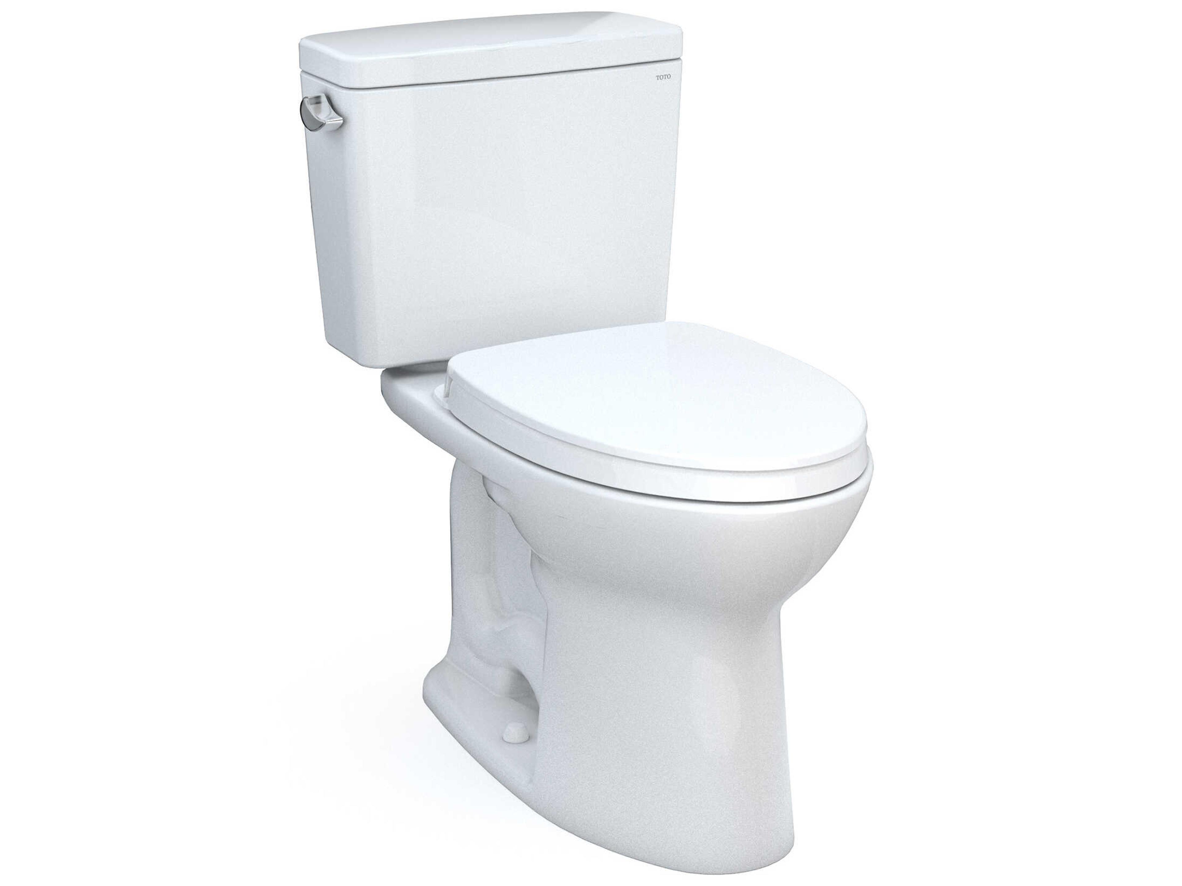 TOTO Drake 2-Piece Elongated Universal Height Tornado Flush Toilet with Cefiontect and SoftClose Seat, Washlet+ Ready
