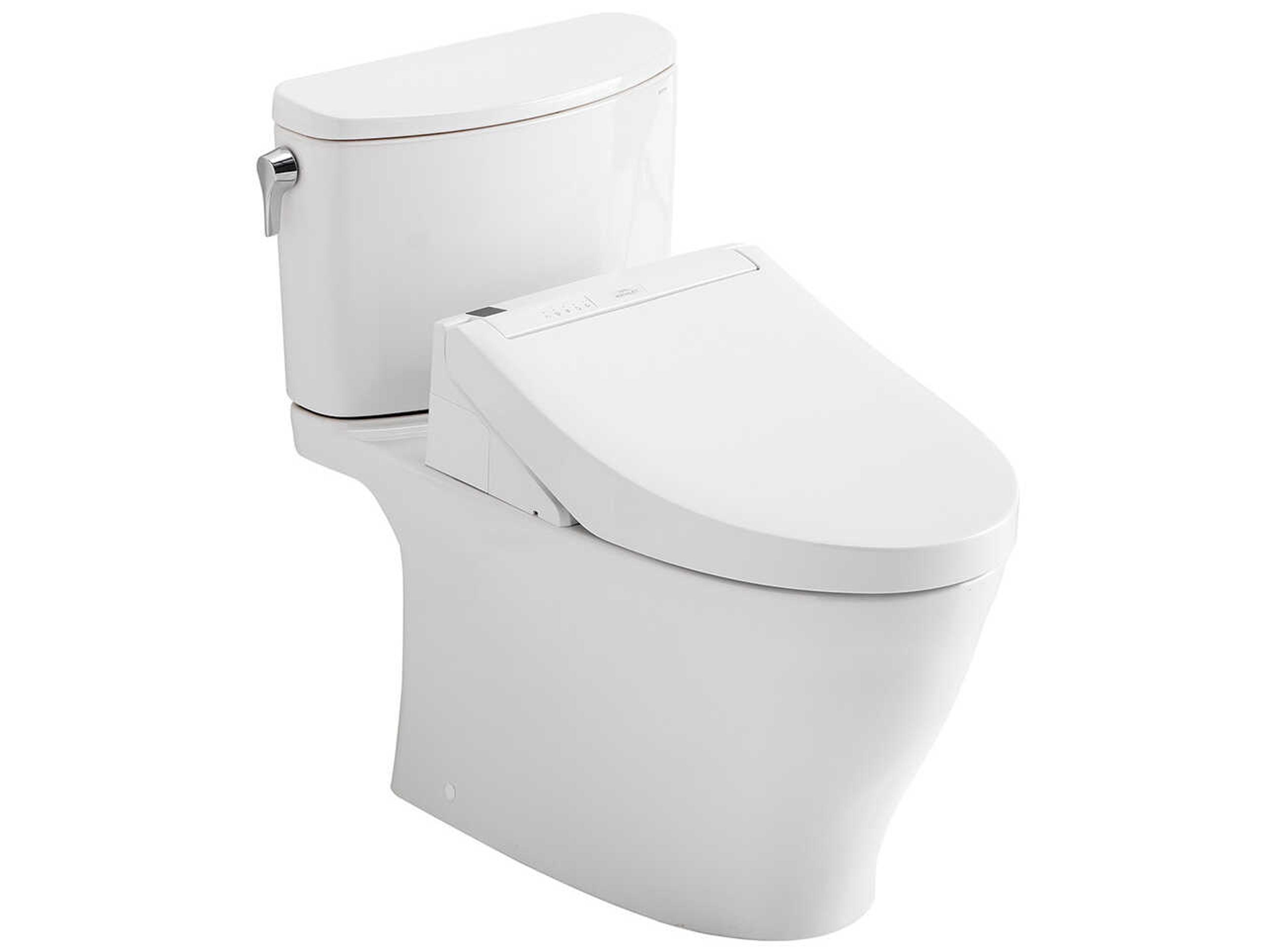 TOTO Nexus Washlet+ 2-Piece Elongated Cotton White Toilet with C5 Bidet Seat