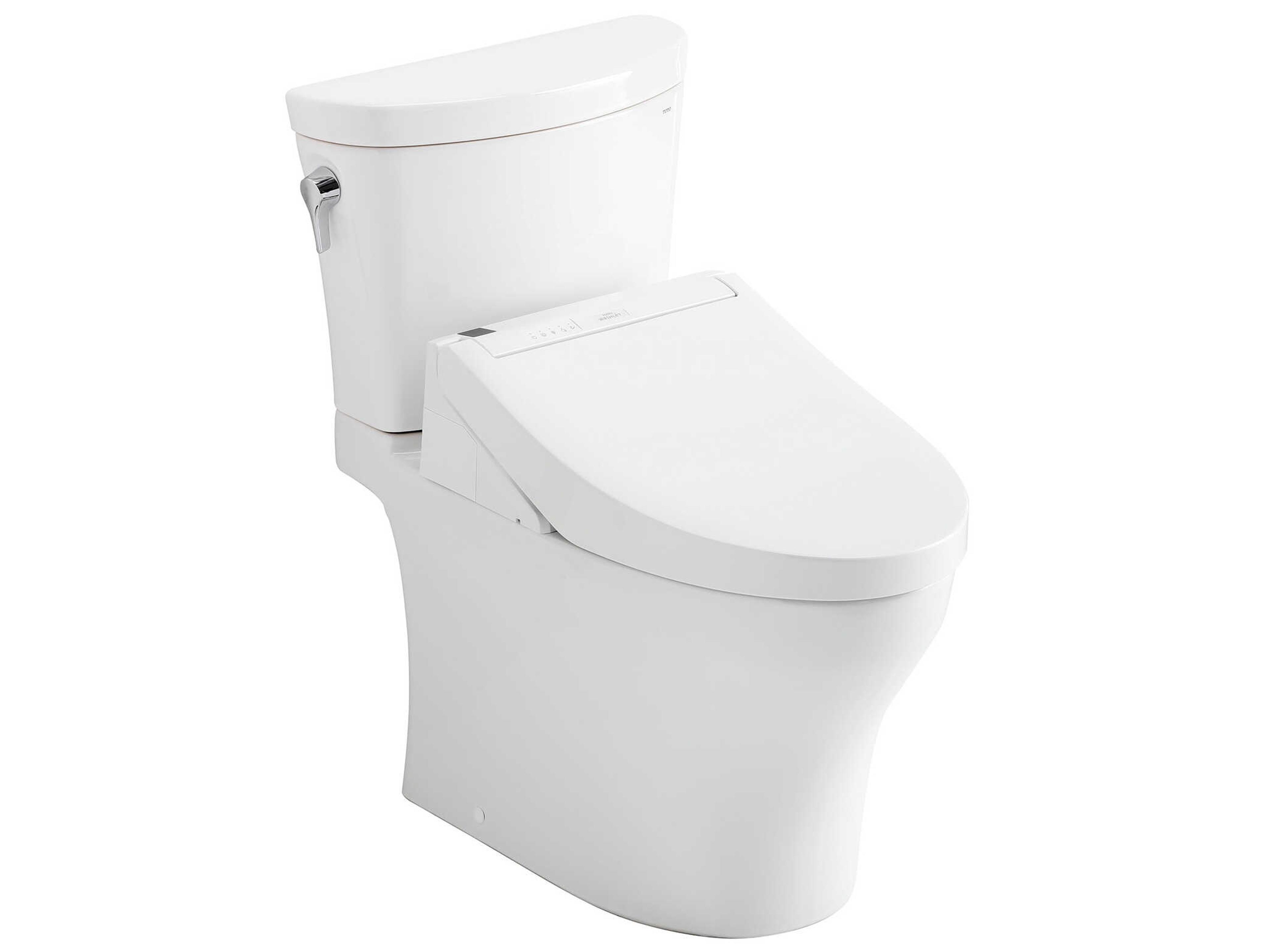 TOTO Washlet+ Aquia-IV Arc 2-Piece Elongated Dual Flush Cotton White Toilet with C5 Bidet Seat