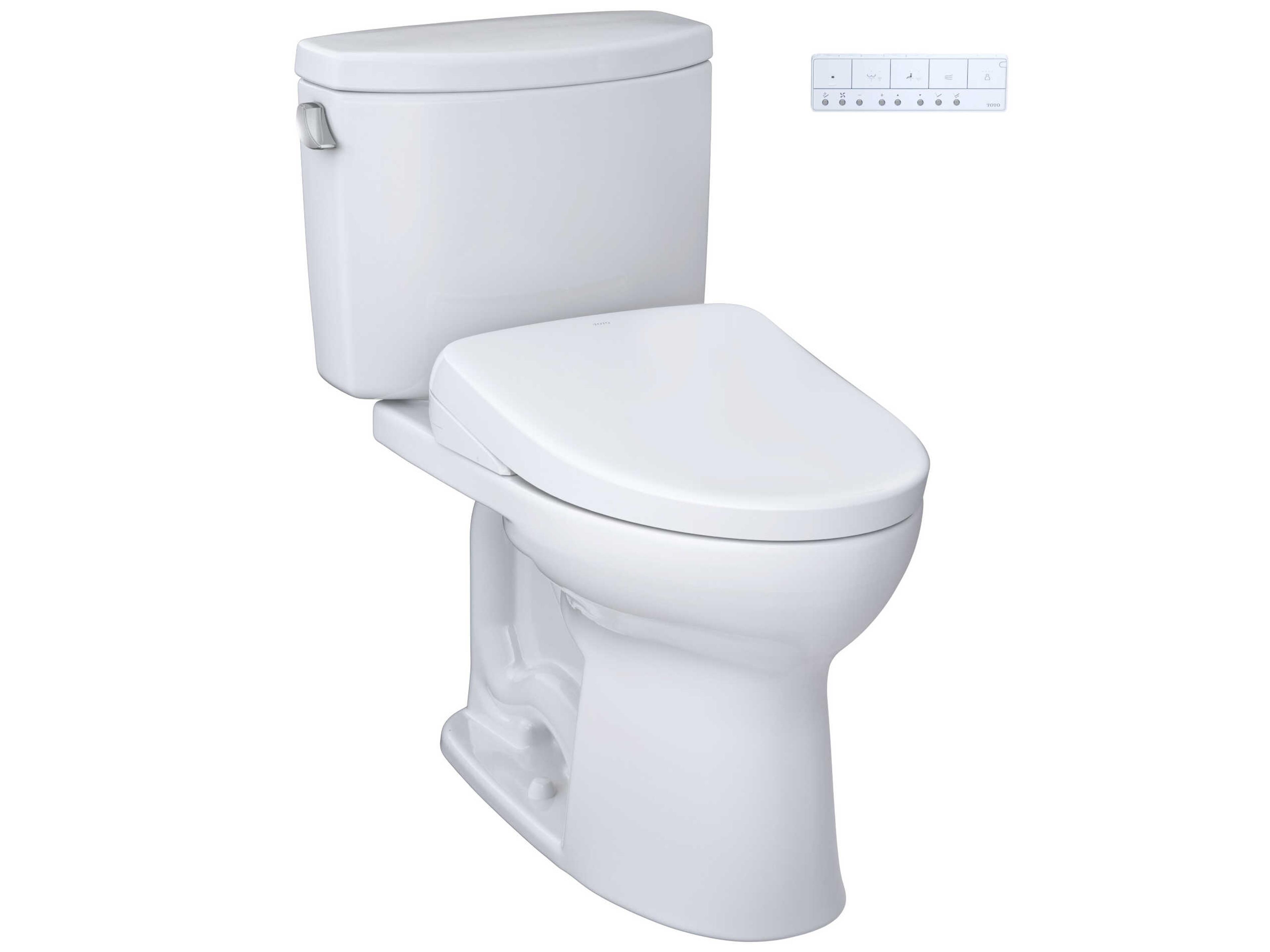 TOTO Drake-II Washlet+ 2-Piece Elongated Toilet and Washlet+ S7 Contemporary Bidet Seat