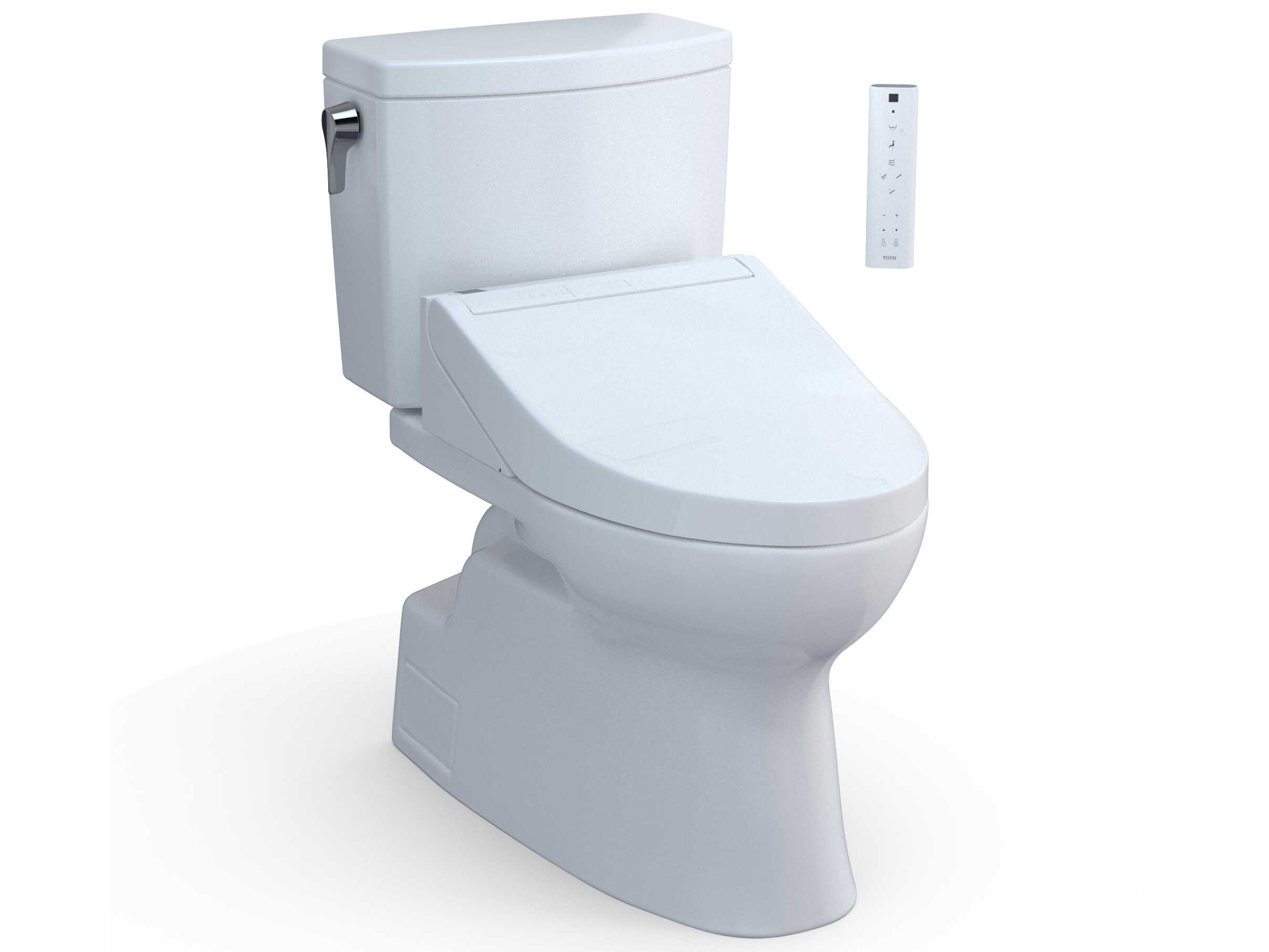 TOTO Vespin-II Washlet+ 1G 2-Piece Elongated Cotton White Toilet and Washlet+ C5 Bidet Seat