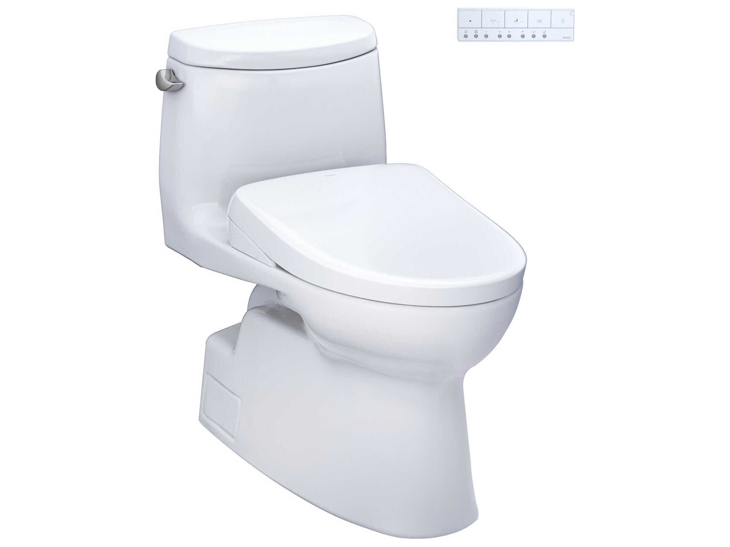TOTO Carlyle-II Washlet+ 1-Piece Elongated Toilet and Washlet+ S7A Contemporary Bidet Seat