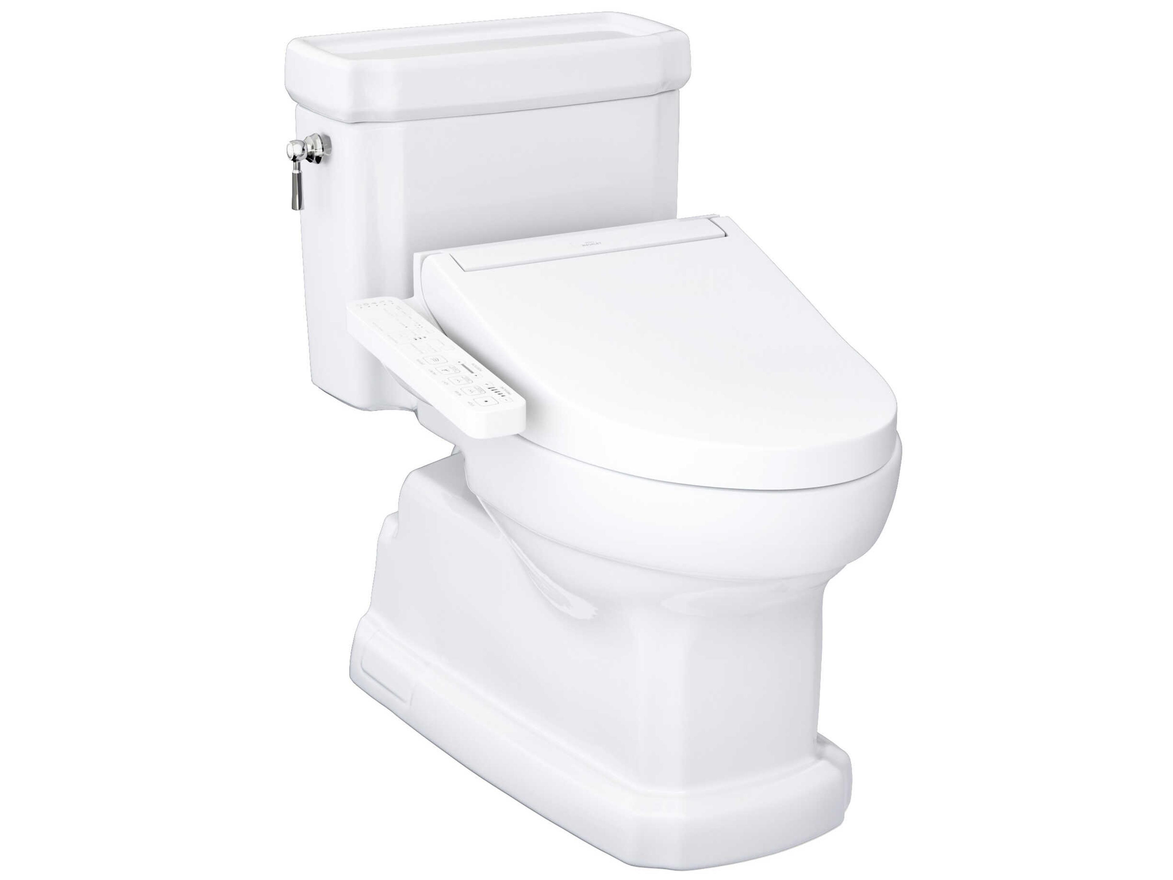 TOTO Eco Guinevere Washlet+ Elongated Universal Height Cotton White Toilet with C2 Bidet Seat