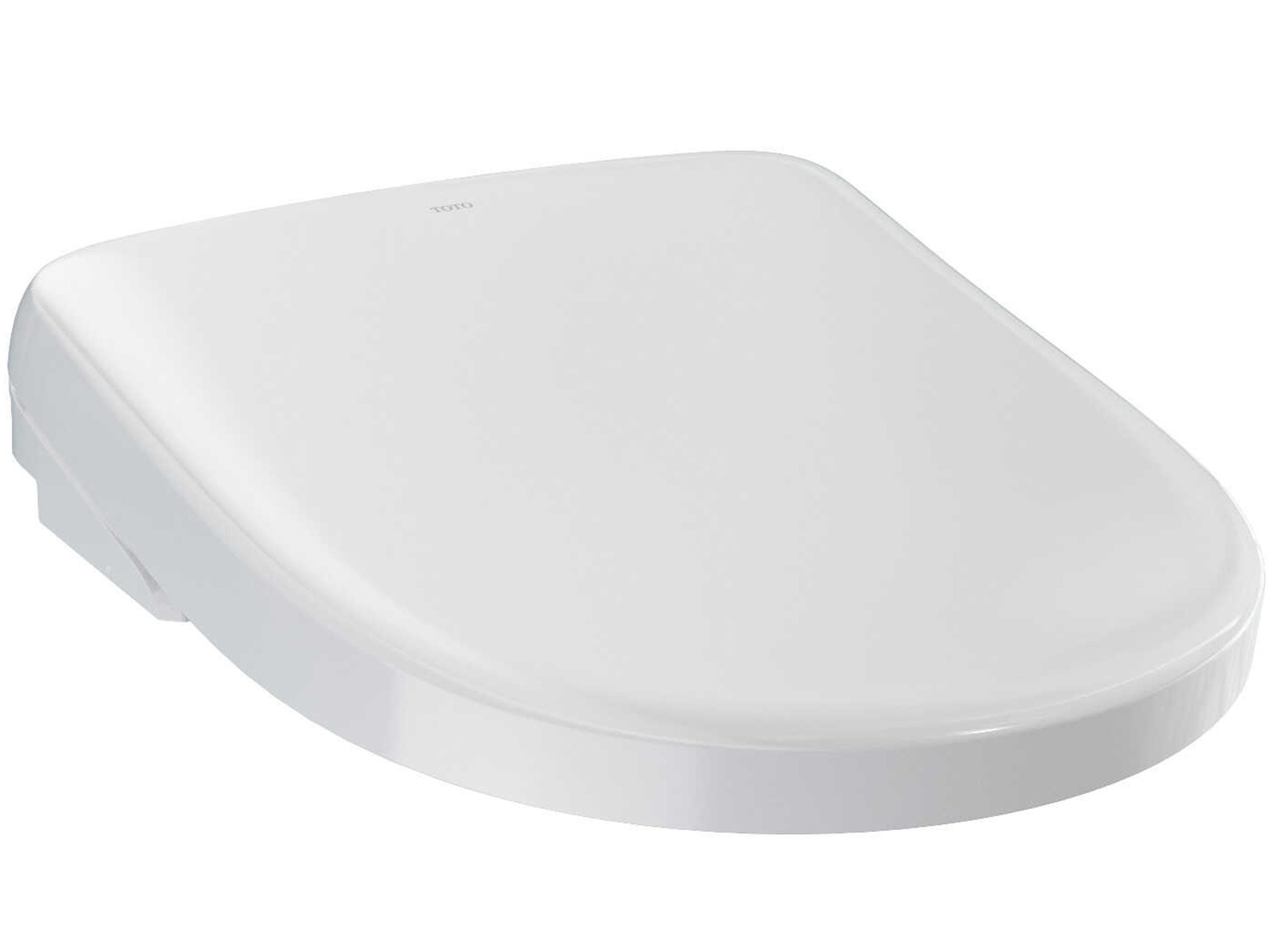 TOTO Cotton White Washlet S7 Electronic Bidet Toilet Seat with Ewater+ Bowl and Wand Cleaning and Contemporary Lid, Round