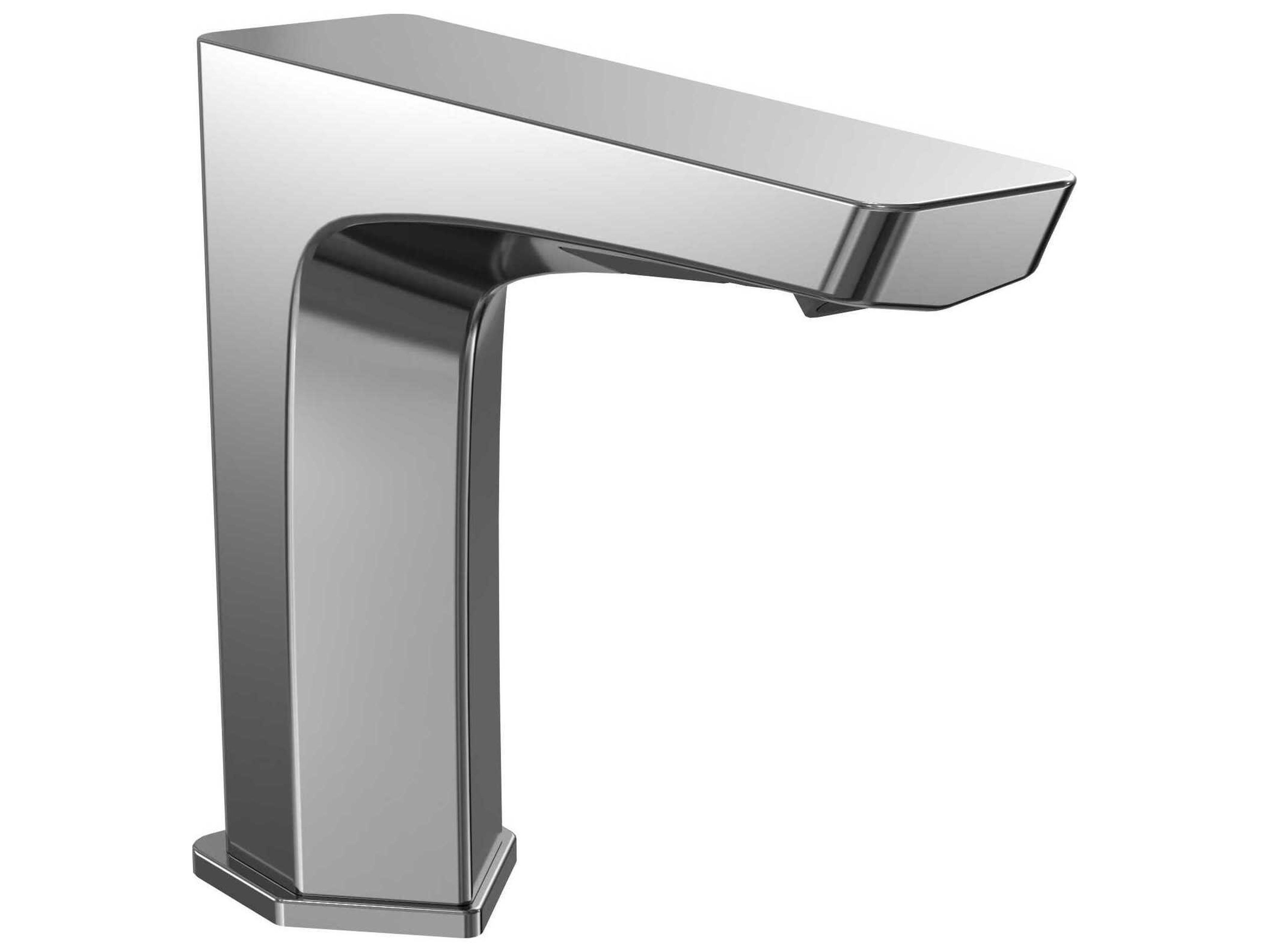 TOTO Global Edge Polished Chrome Touchless Bathroom Faucet with 20 Second Continuous Flow