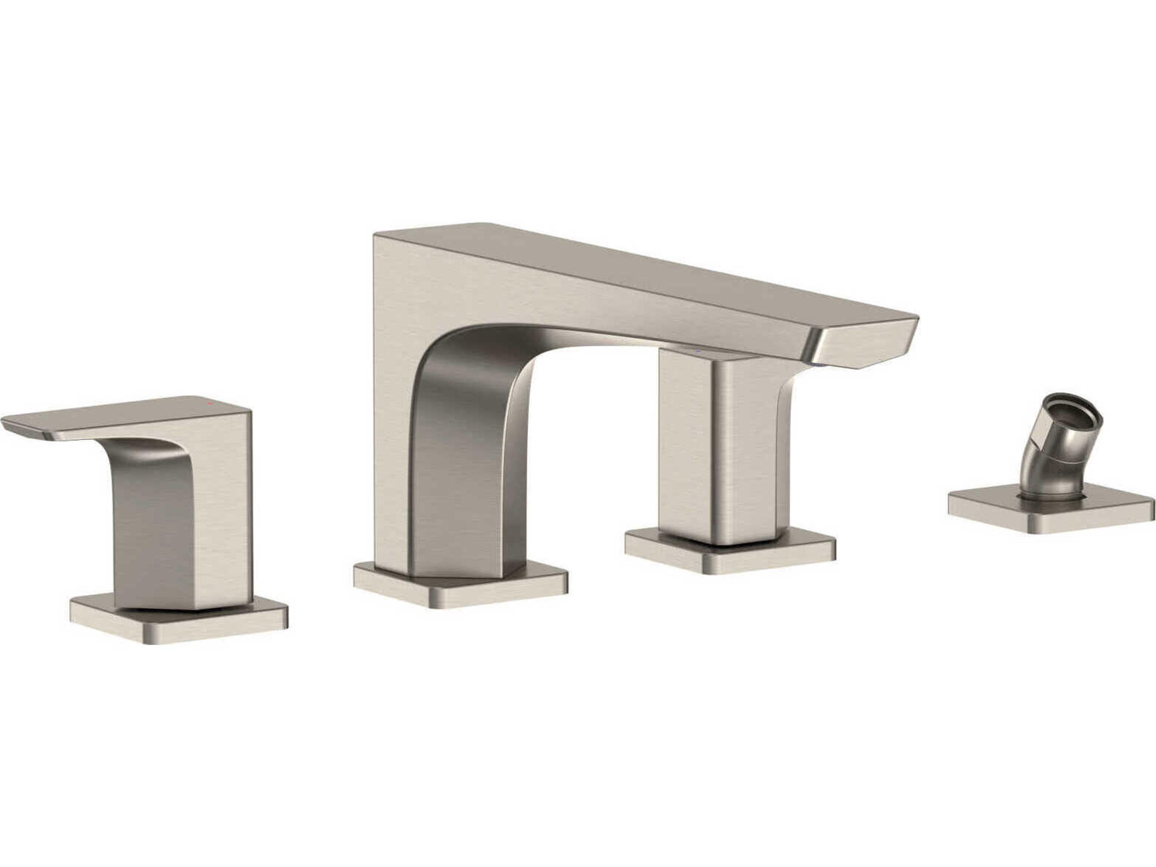 TOTO Global Edge Two-Handle Deck-Mount Roman Tub Filler Trim with Handshower