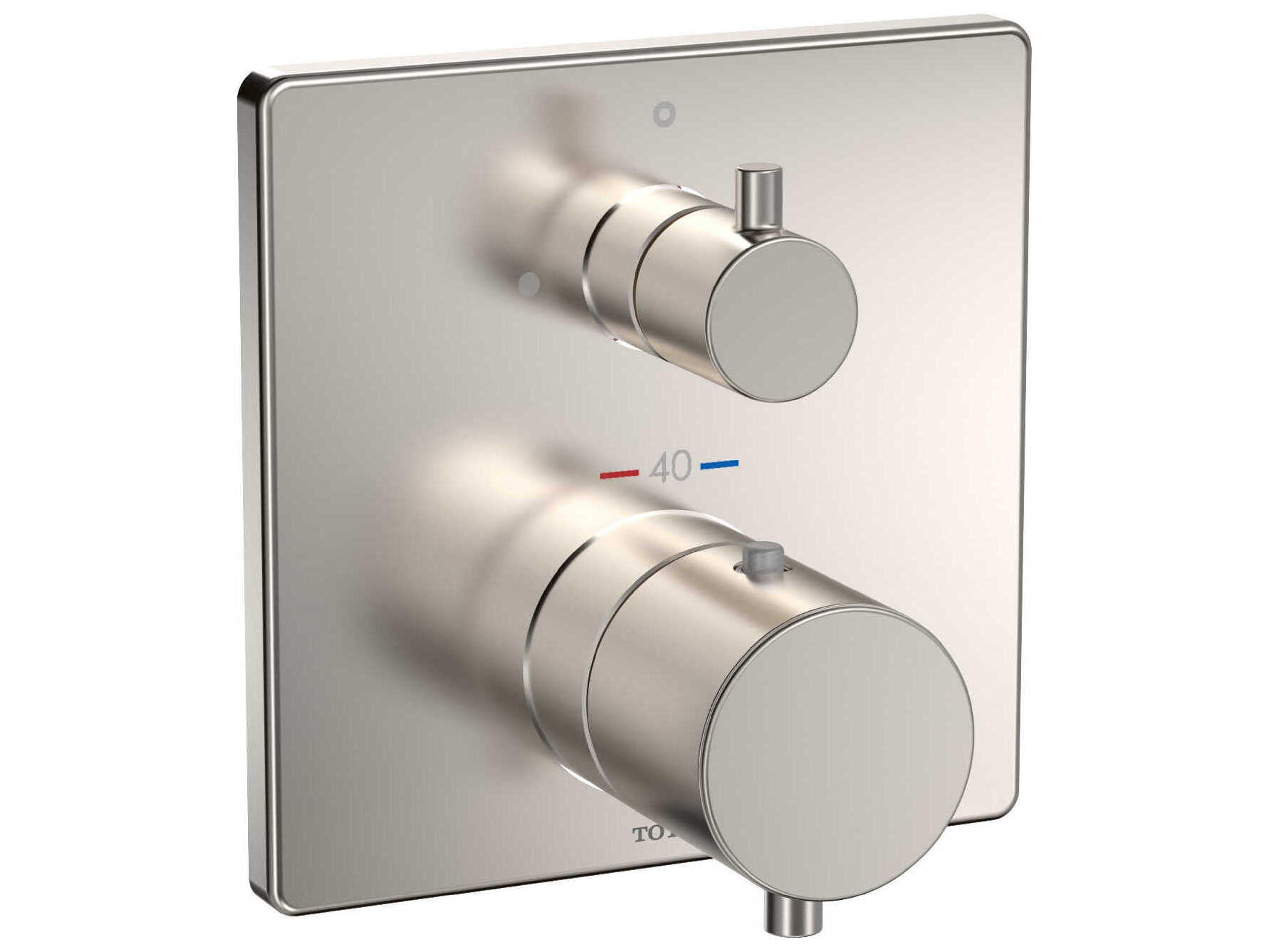 TOTO Square Thermostatic Mixing Valve with Volume Control Shower Trim