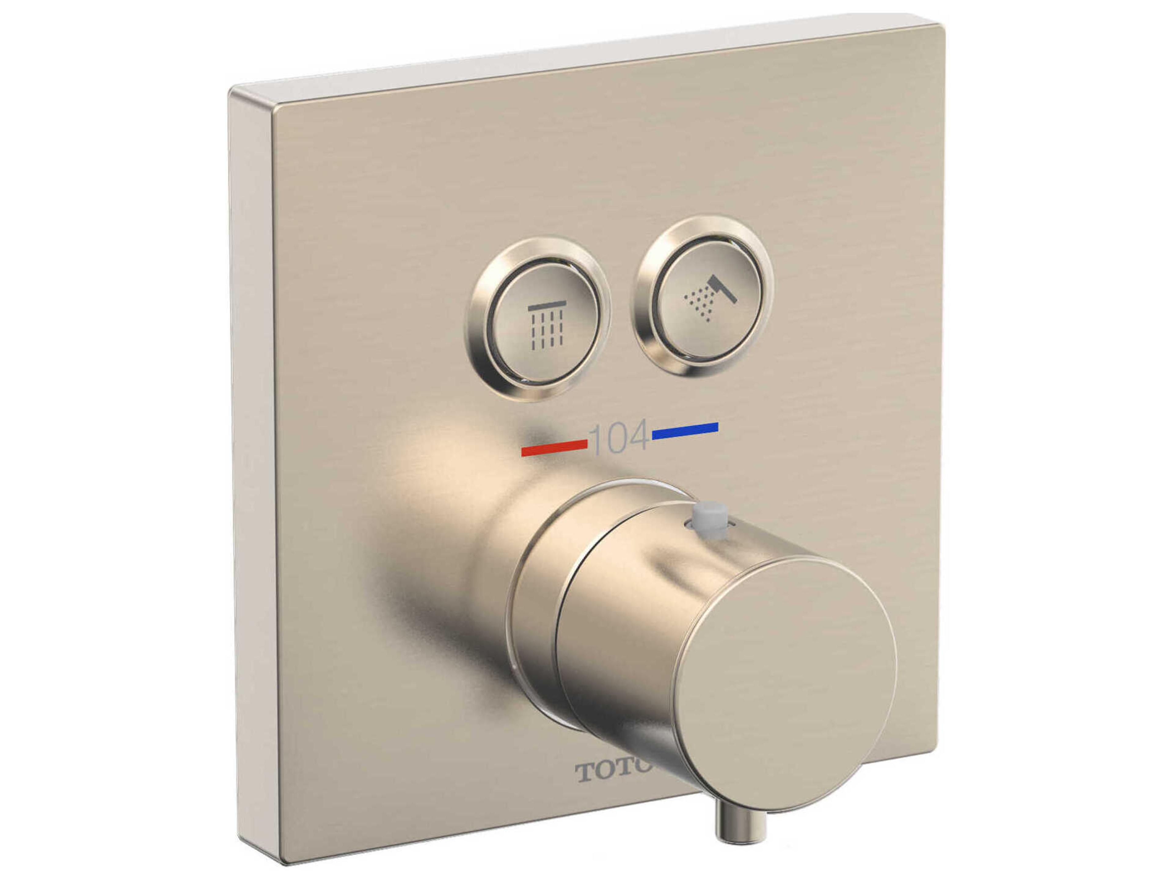 TOTO Square Thermostatic Mixing Valve with 2-Function Shower Trim