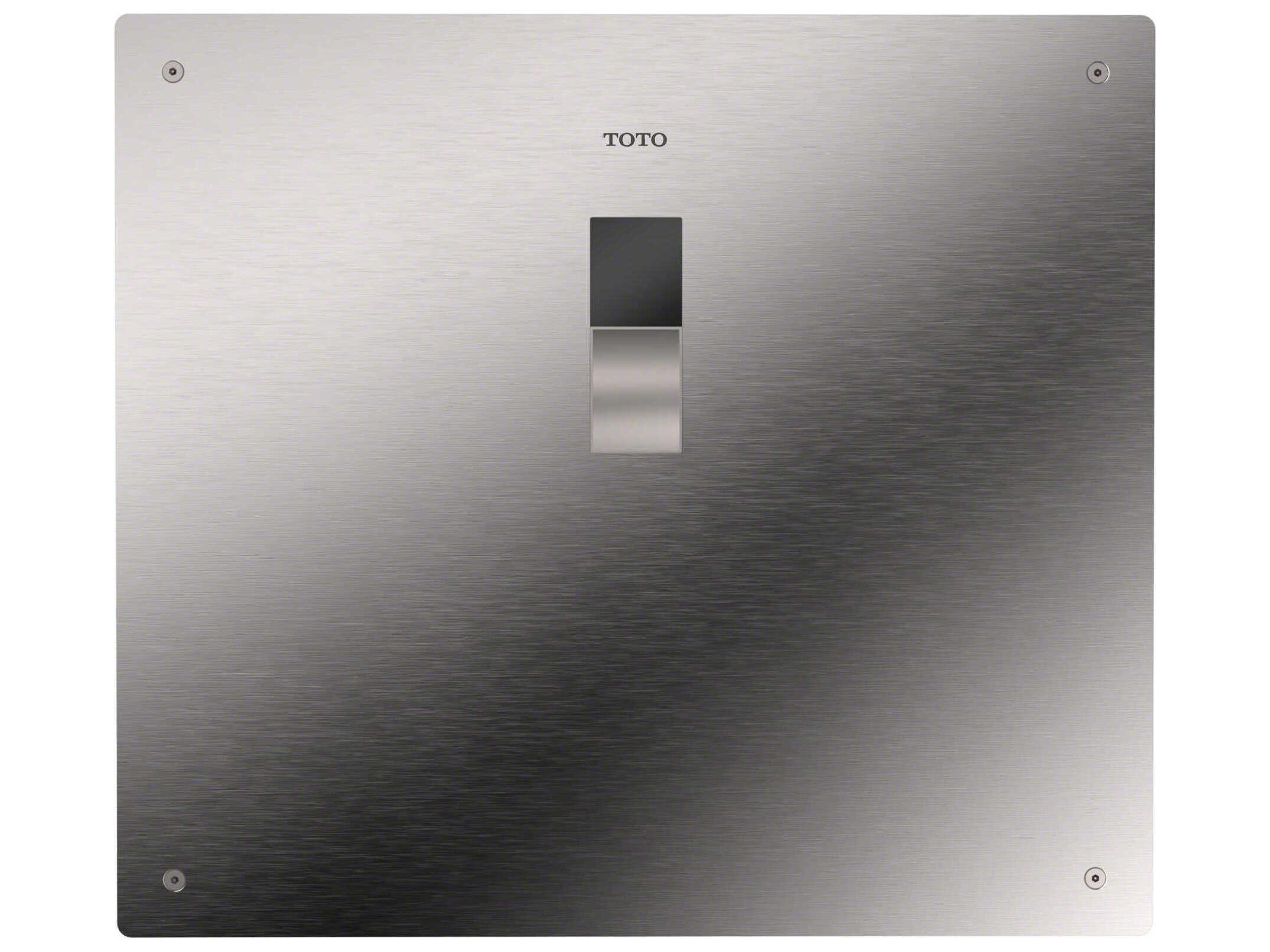 TOTO EcoPower Touchless Stainless Steel High-Efficiency Concealed Toilet Flushometer Valve for Back Spud with 14 x 12 Cover Plate