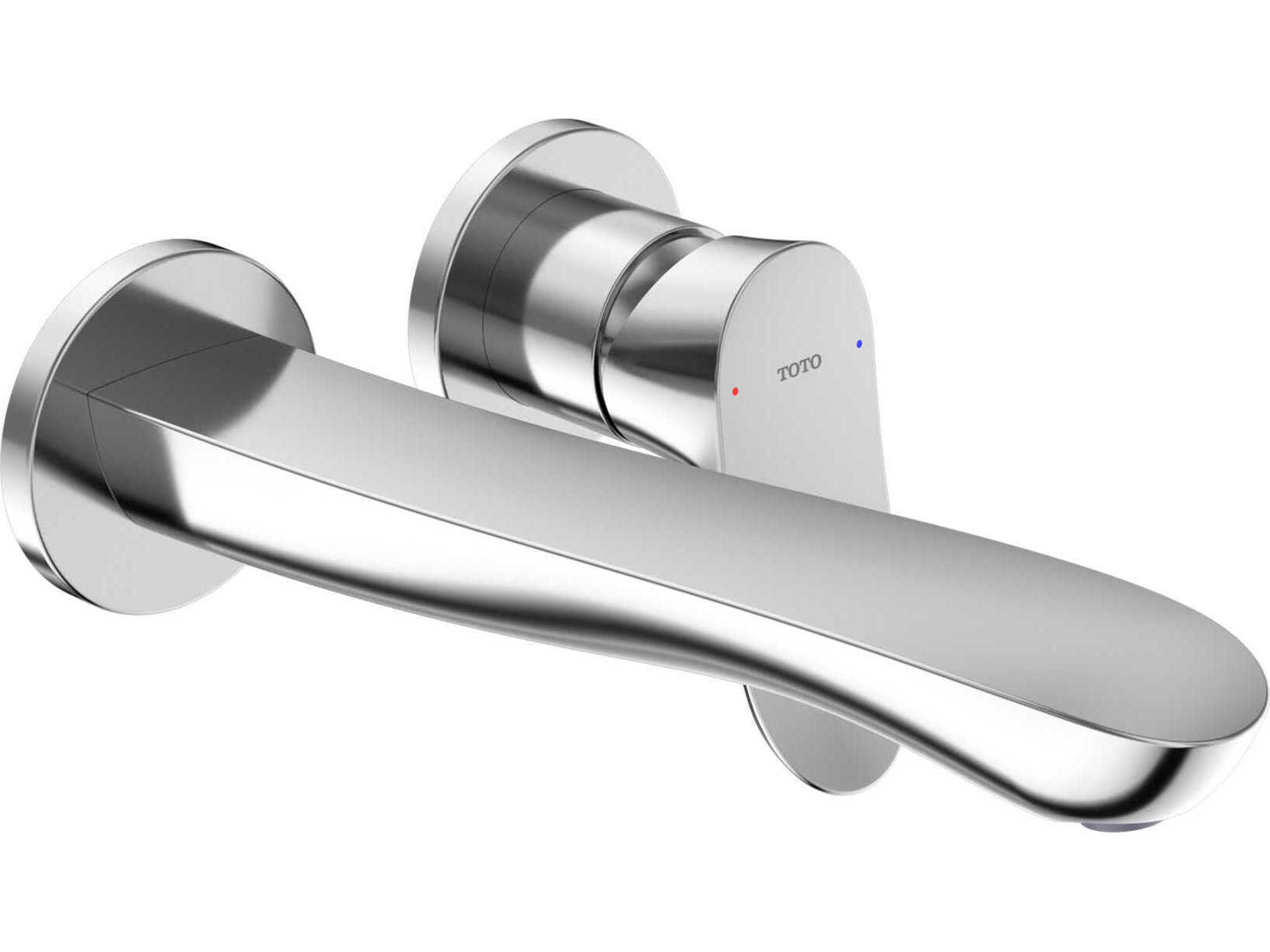 TOTO GO-Series Wall-Mount Single-Handle Polished Chrome L Bathroom Faucet with Comfort Glide Technology