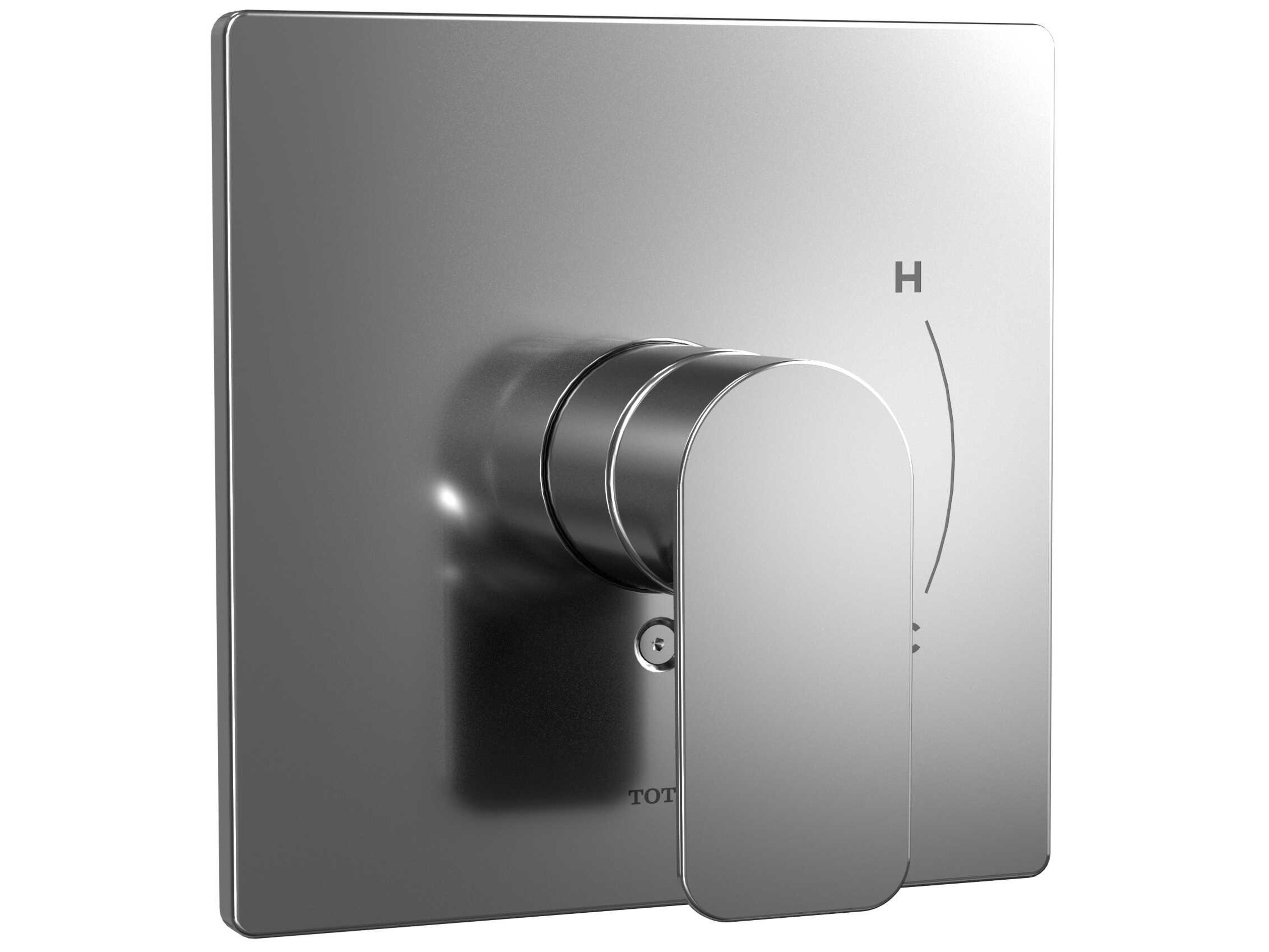 TOTO Oberon Polished Chrome Square 7" Pressure Balance Valve Shower Trim