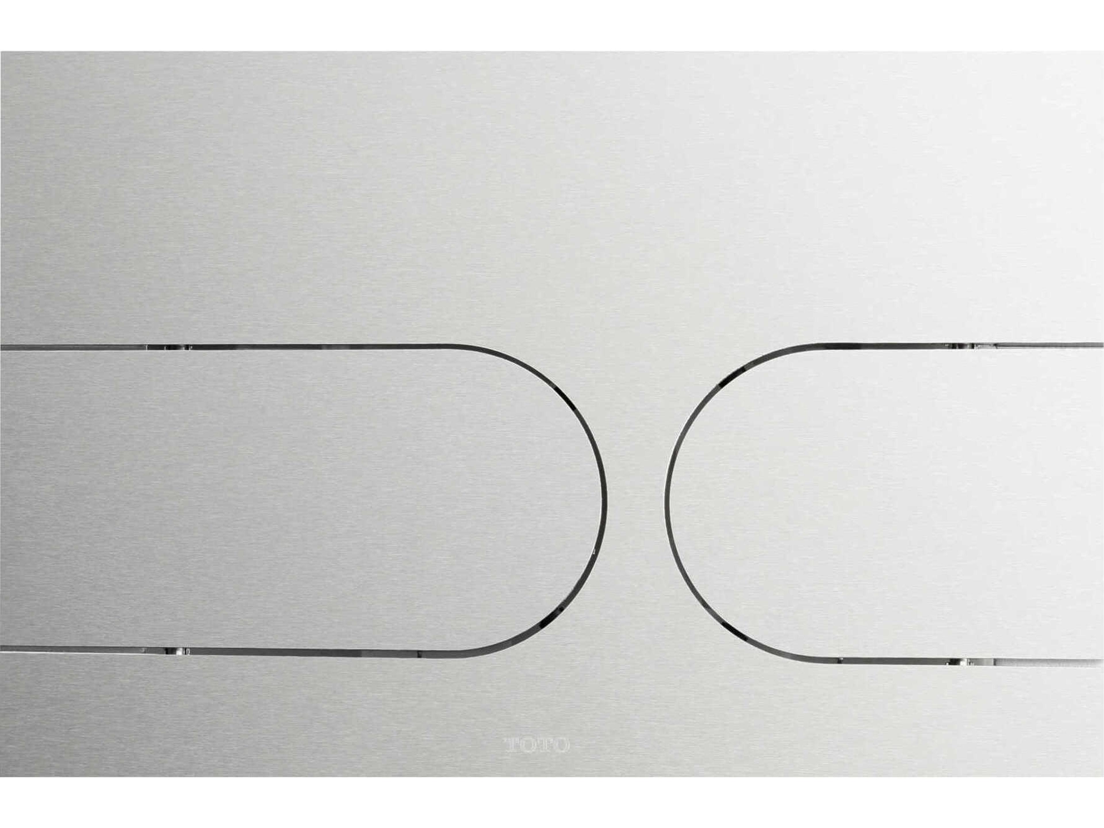 TOTO Stainless Steel Dual Flush Round Push Button Plate for Select DuoFit In-Wall Tank Unit