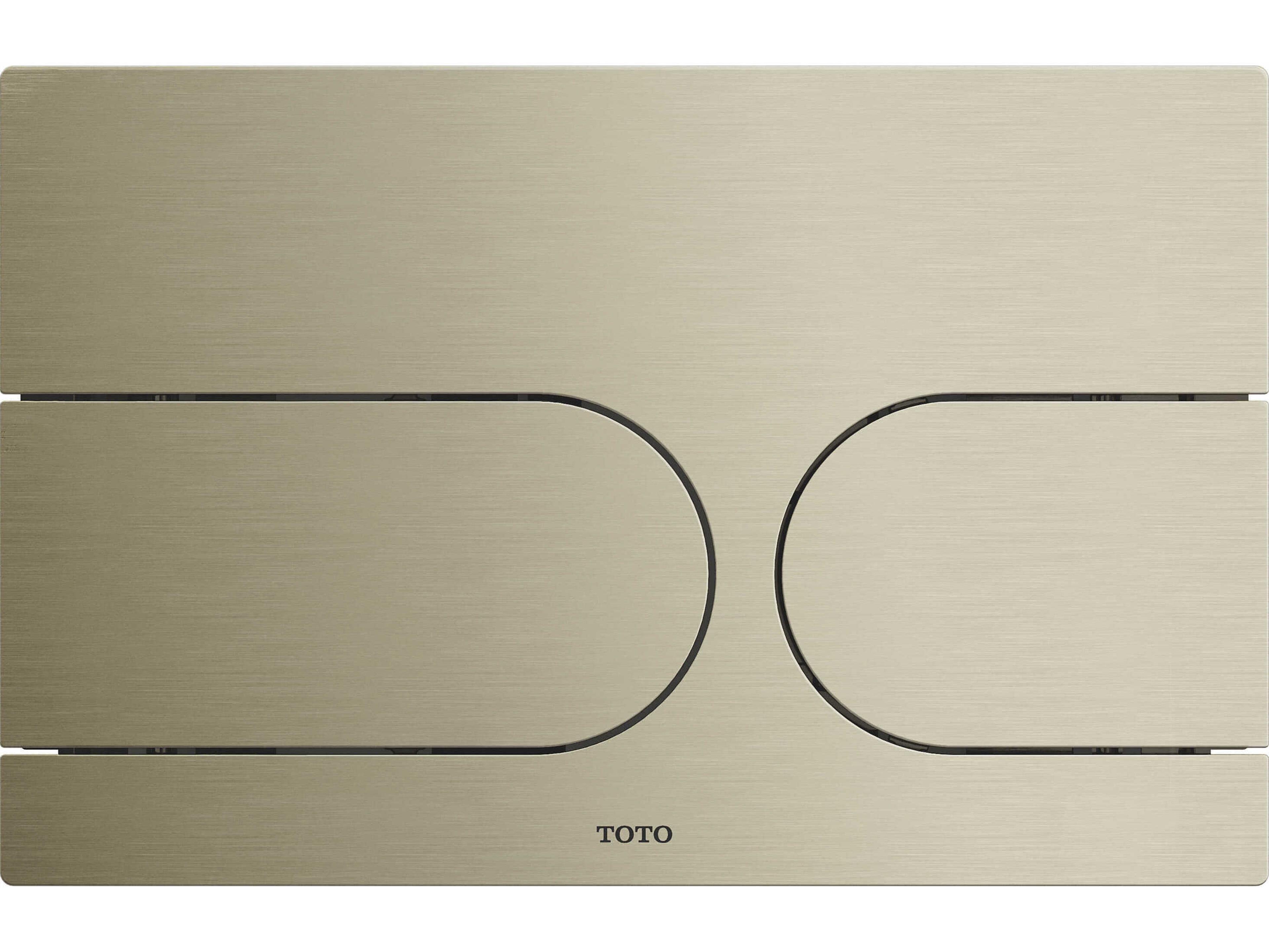 TOTO Nickel Push Button Plate for Neorest In-Wall Tank Unit, White Glass