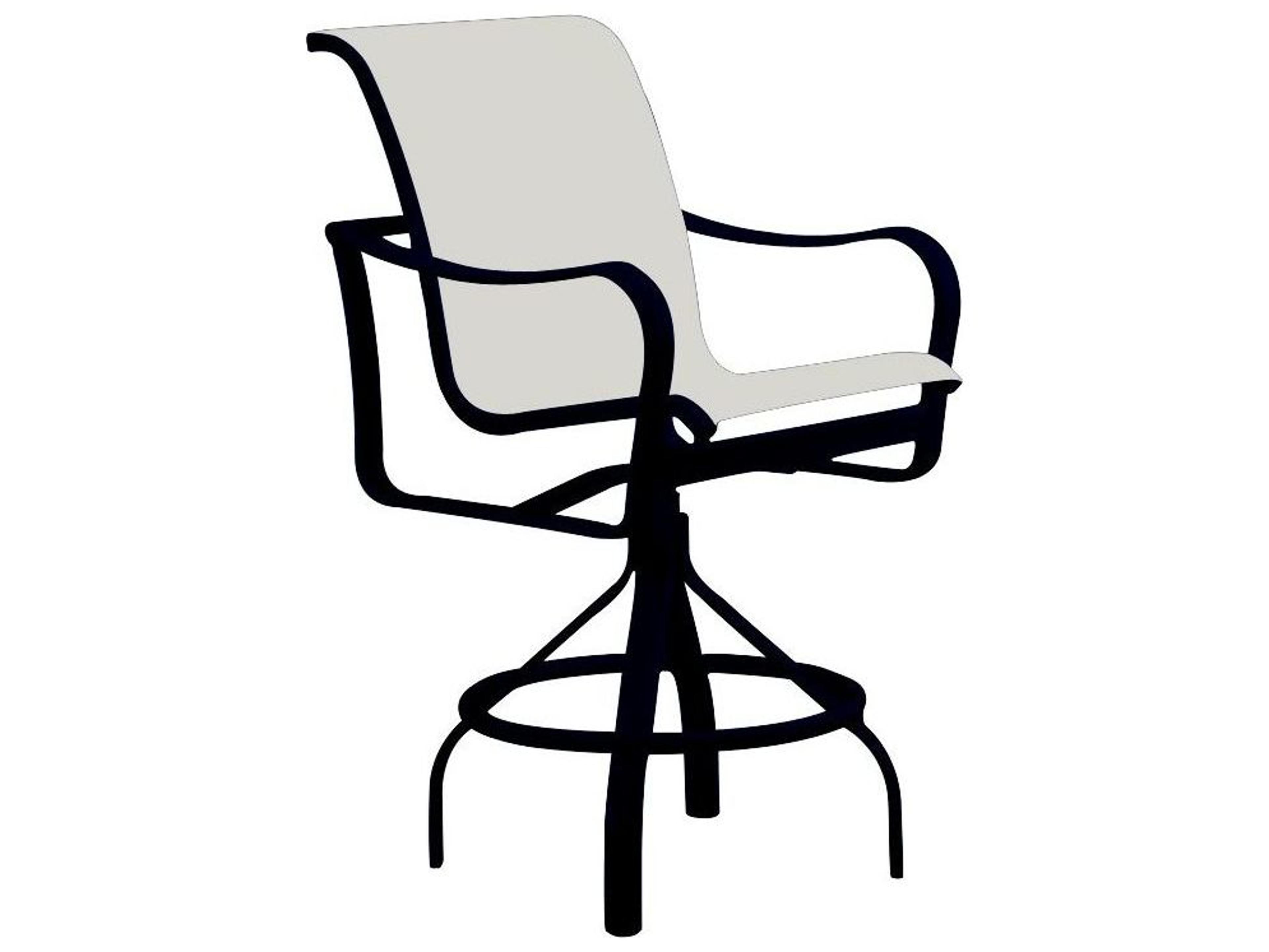 Tropitone Shoreline Sling Aluminum Swivel Patio Bar Stool
