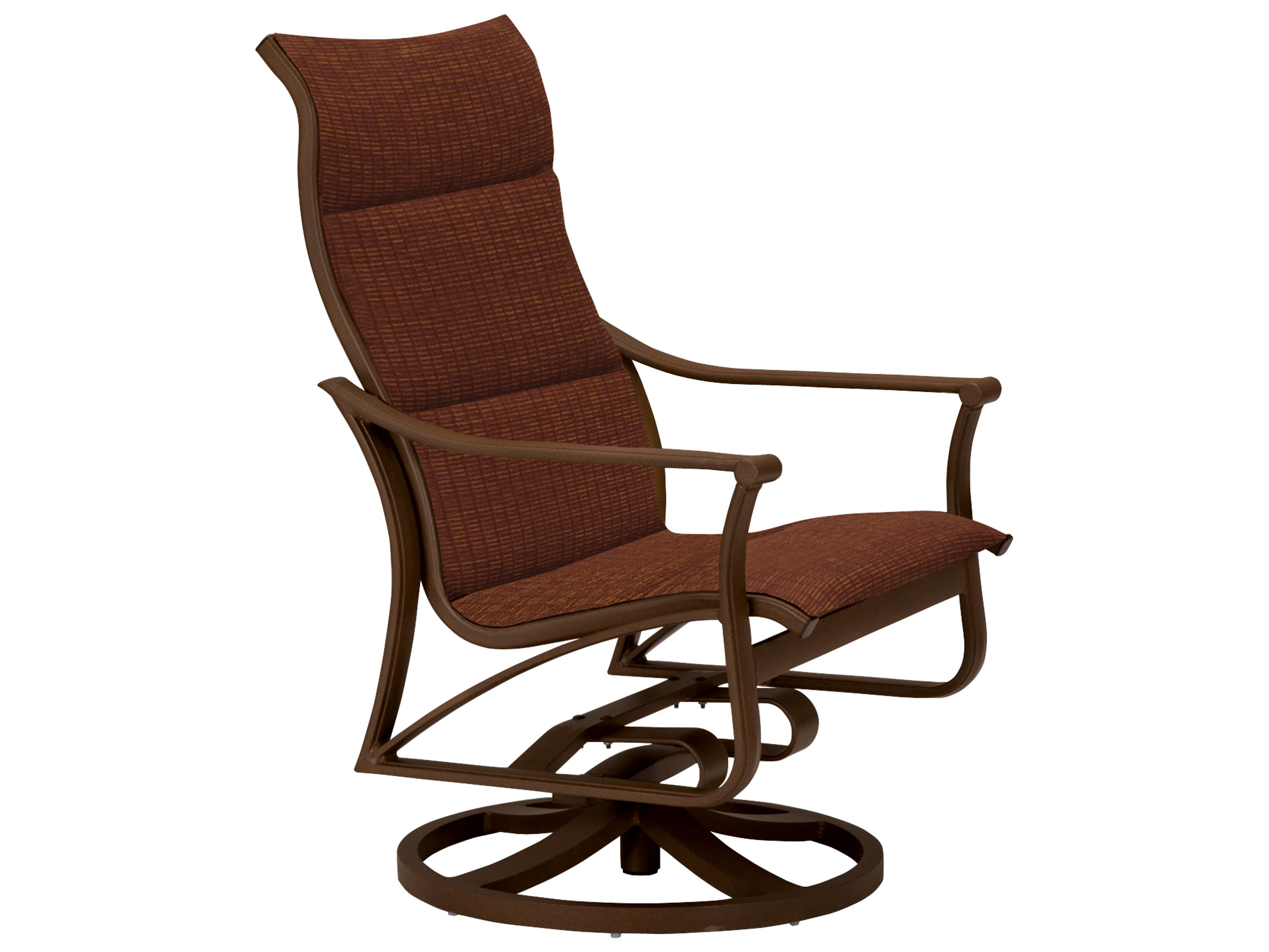 Tropitone Corsica Padded Sling Aluminum Swivel Outdoor Patio Rocker Lounger Chair