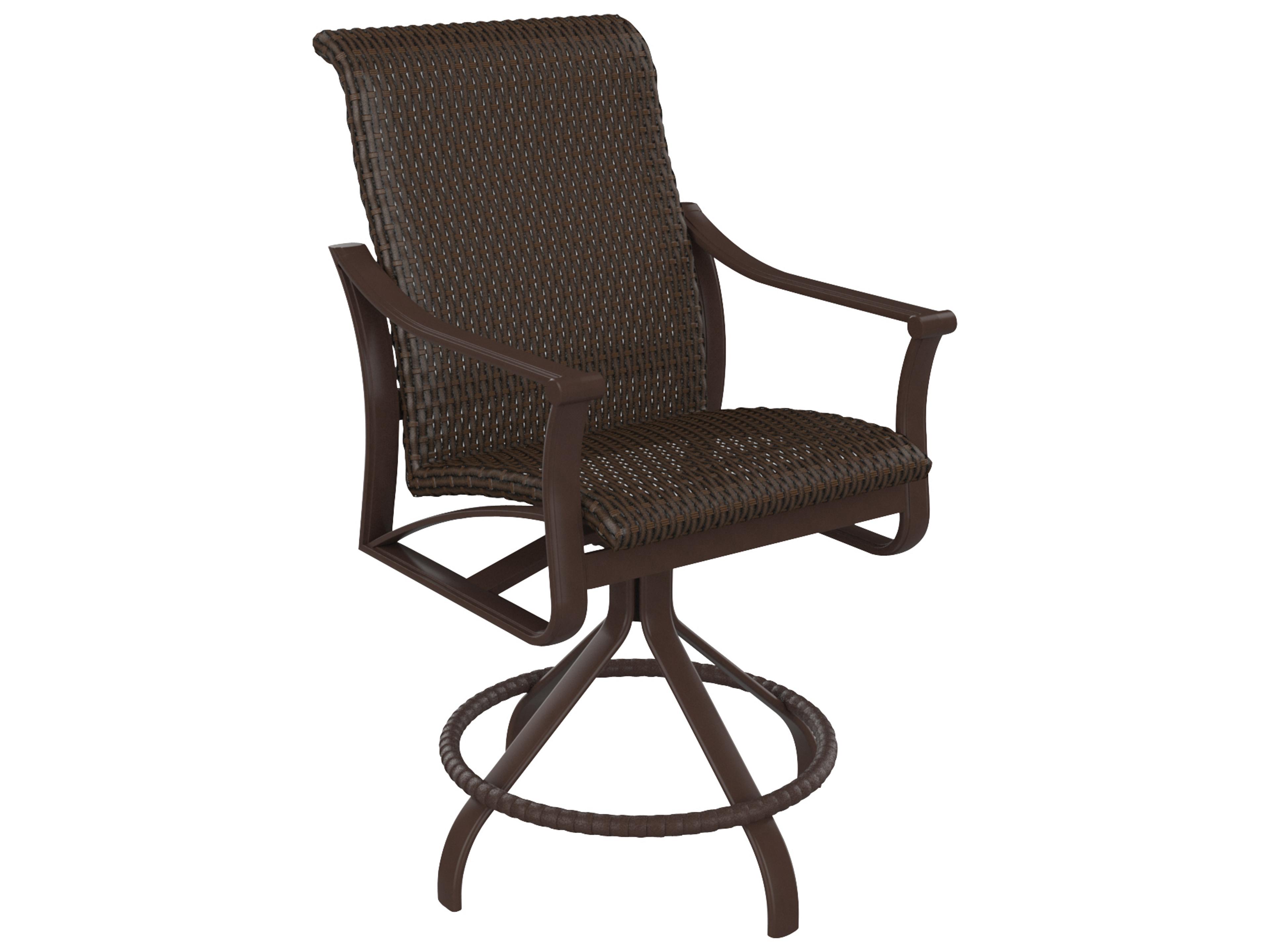 Tropitone Corsica Woven Aluminum Wicker Outdoor Counter Stool