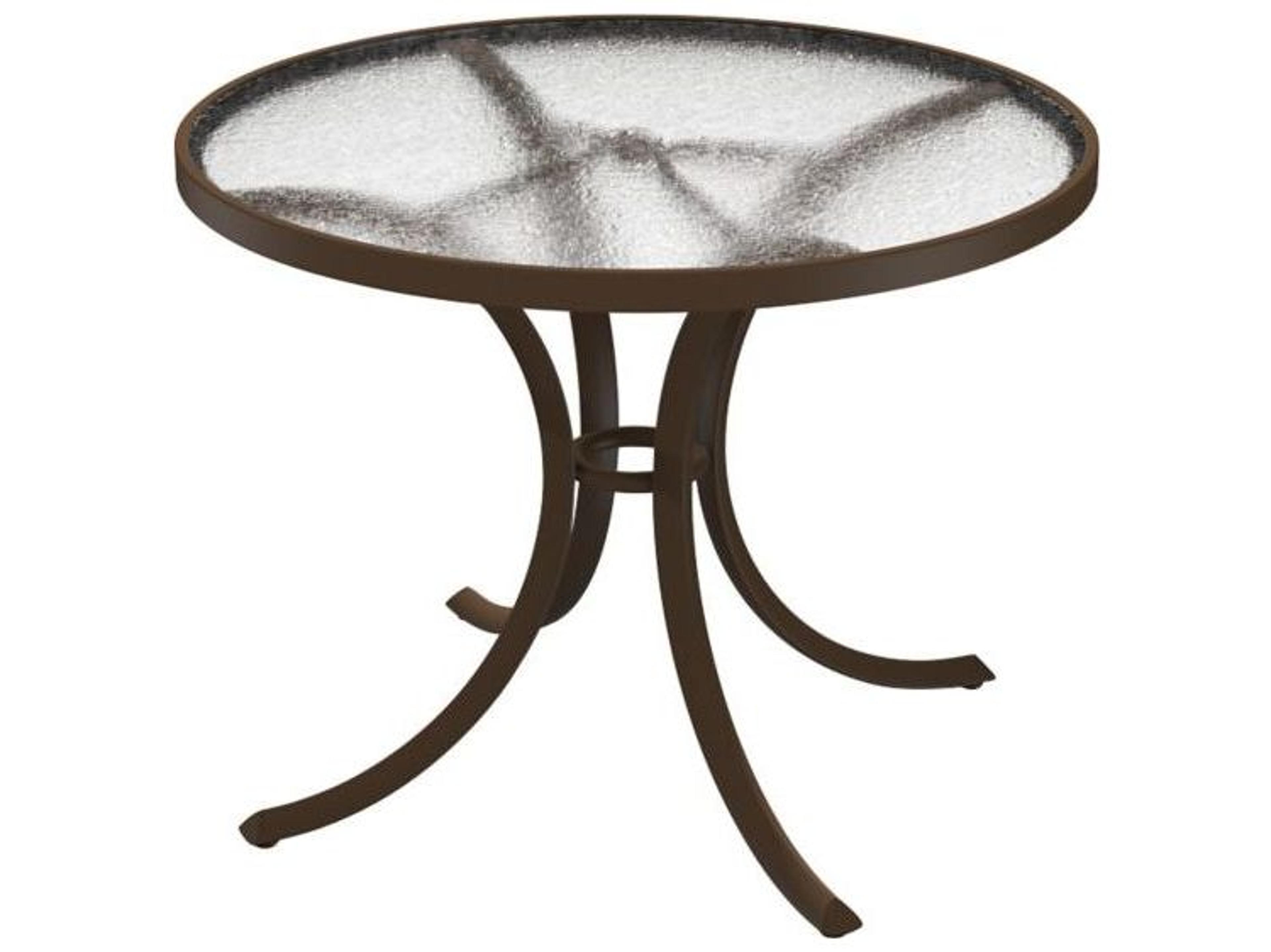 Tropitone Acrylic Cast Aluminum Round Outdoor Dining Table