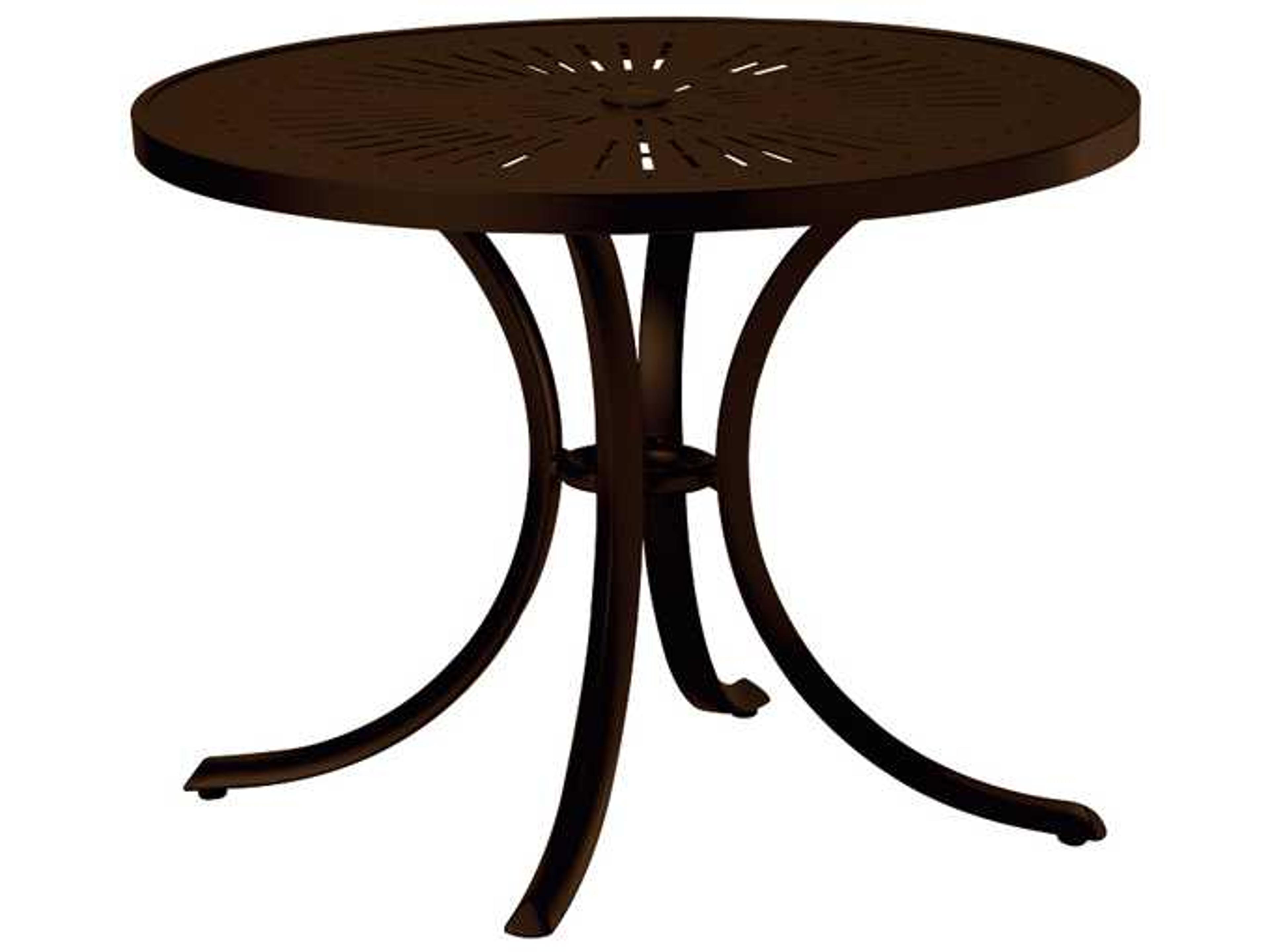 Tropitone La Stratta Aluminum Dining Collection with Umbrella Hole