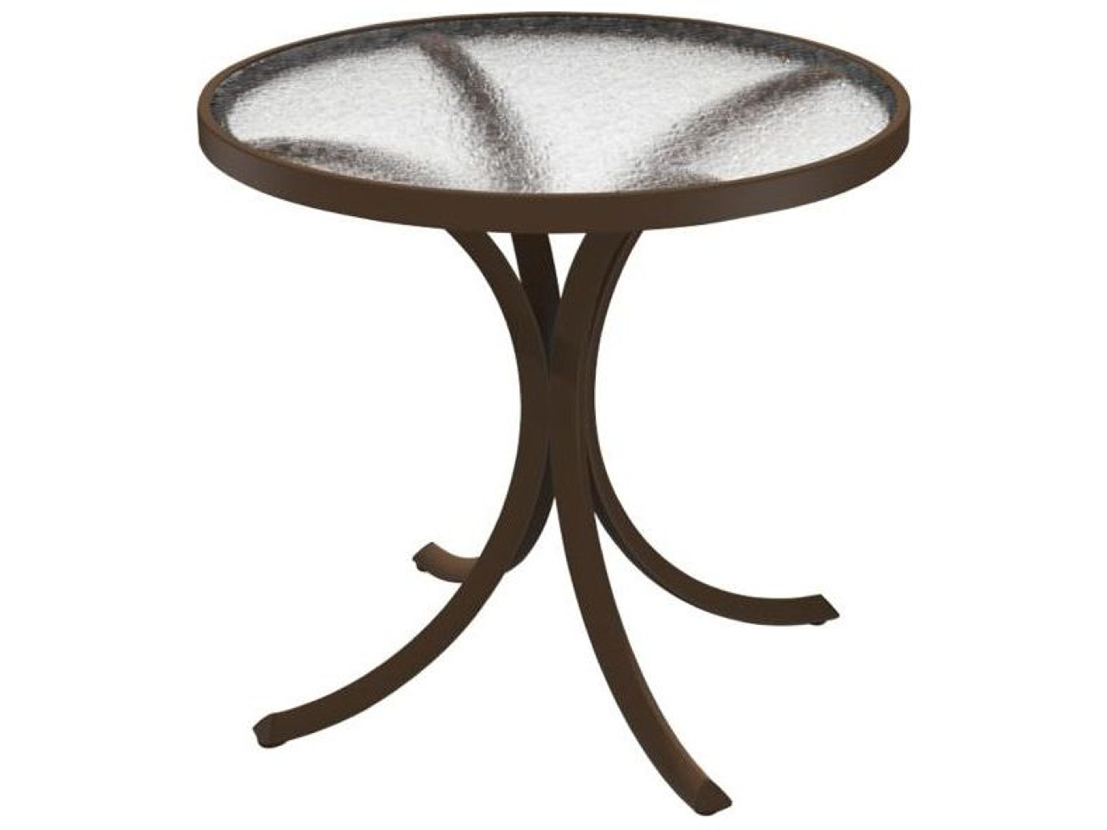 Tropitone Acrylic Cast Aluminum Round Patio Dining Table