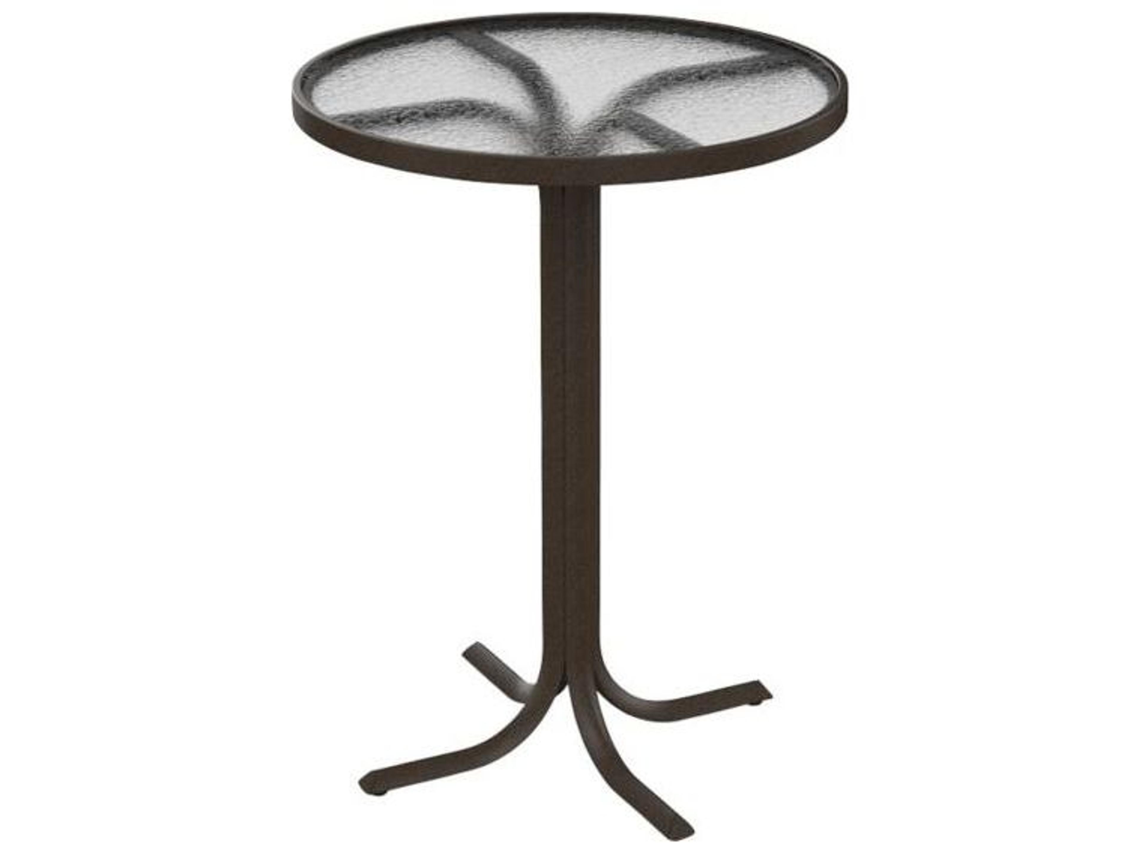 Tropitone Acrylic Cast Aluminum Round Outdoor Bar Table