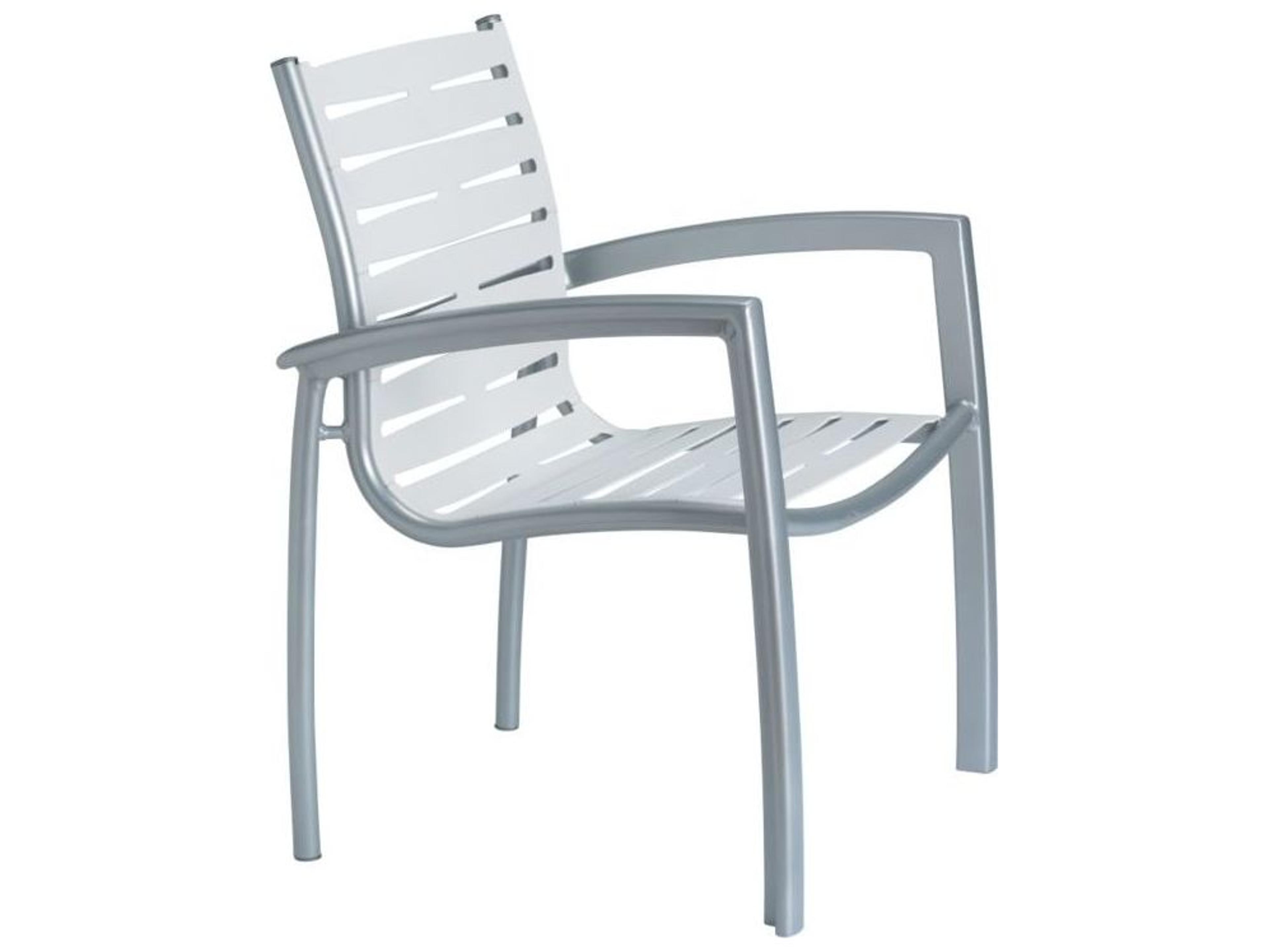 Tropitone South Beach Ribbon Aluminum Outdoor Patio Dining Arm Chair