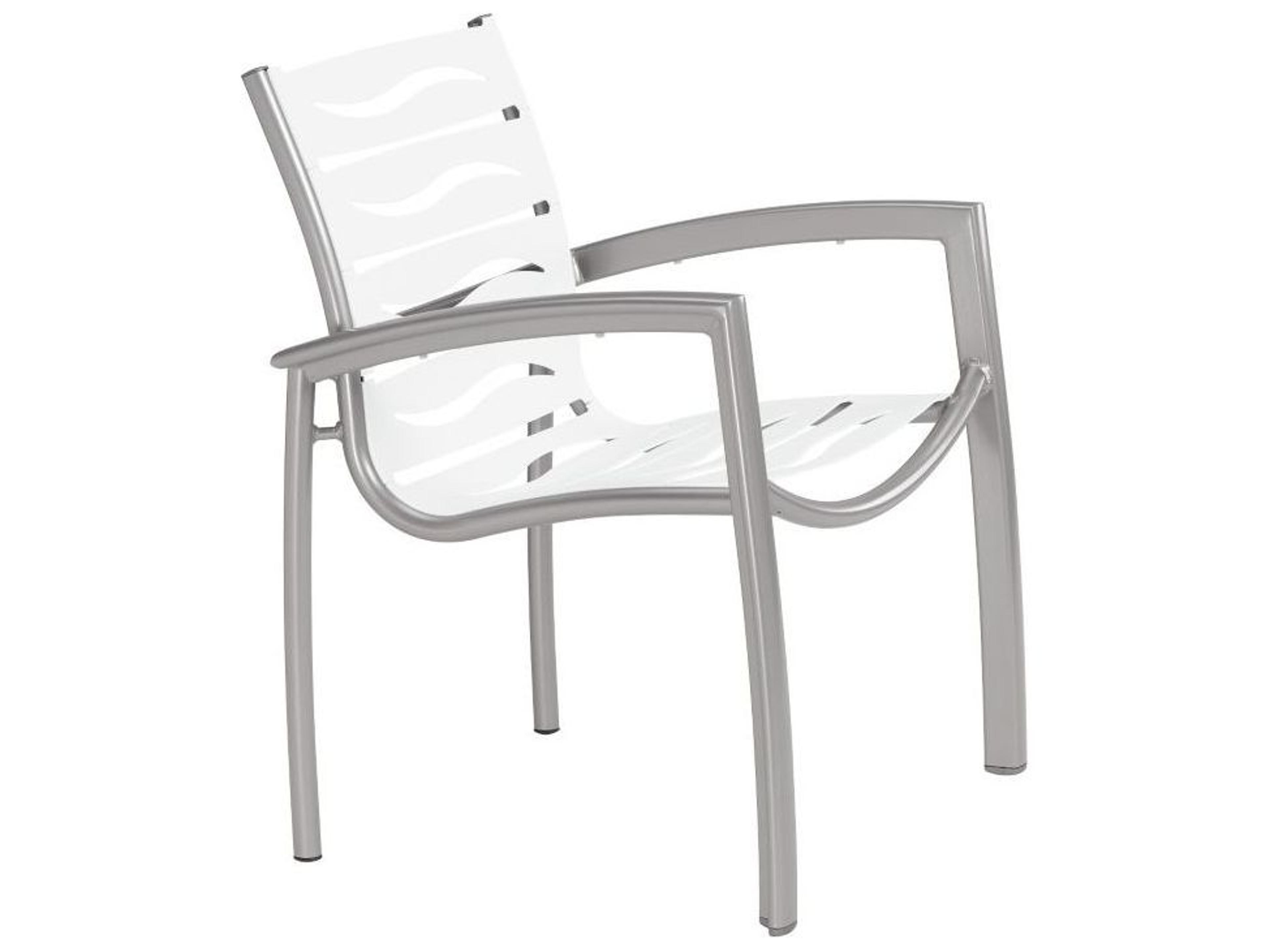 Tropitone South Beach Wave Aluminum Patio Dining Arm Chair
