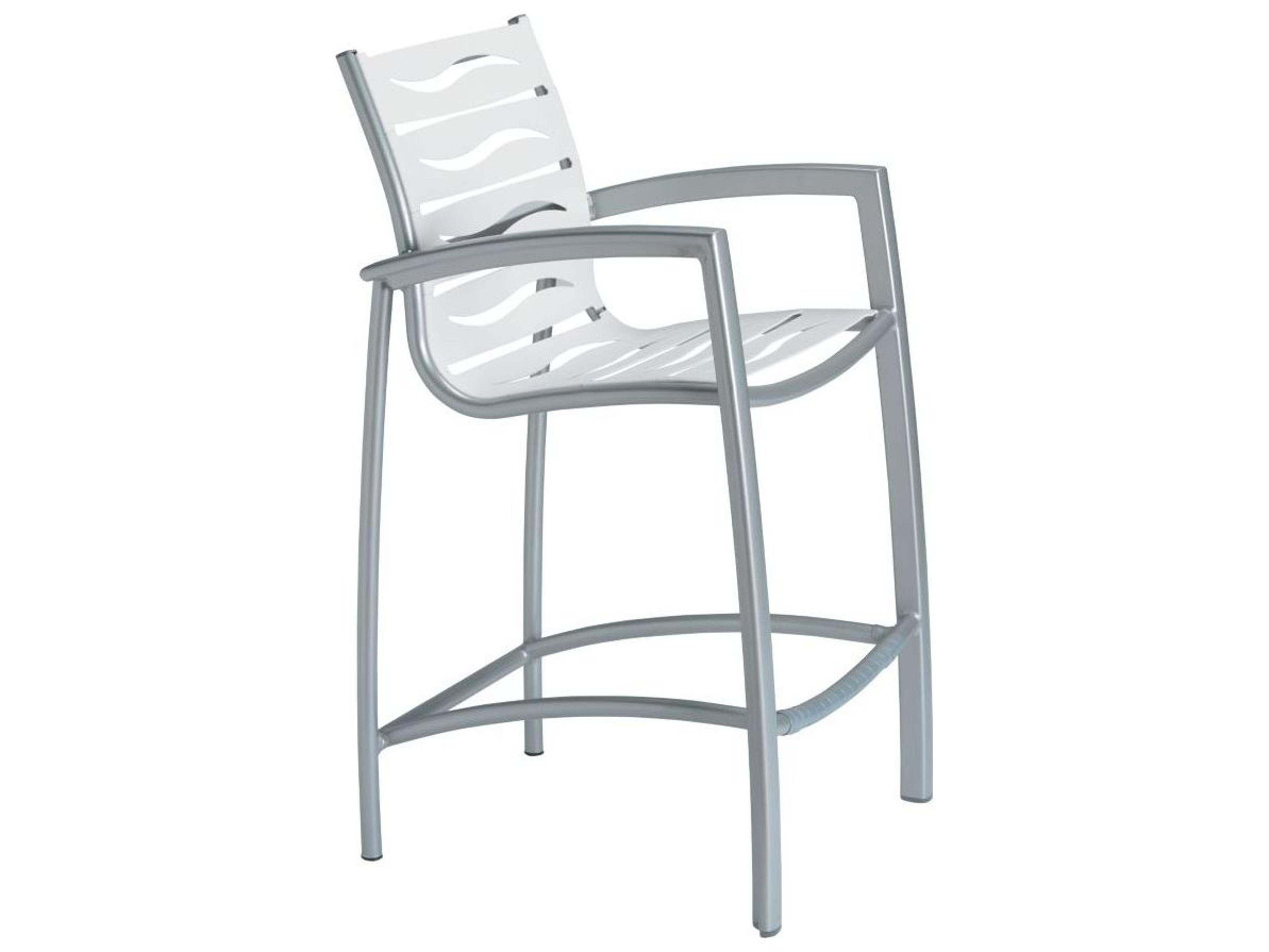 Tropitone South Beach Wave Aluminum Outdoor Patio Bar Stool