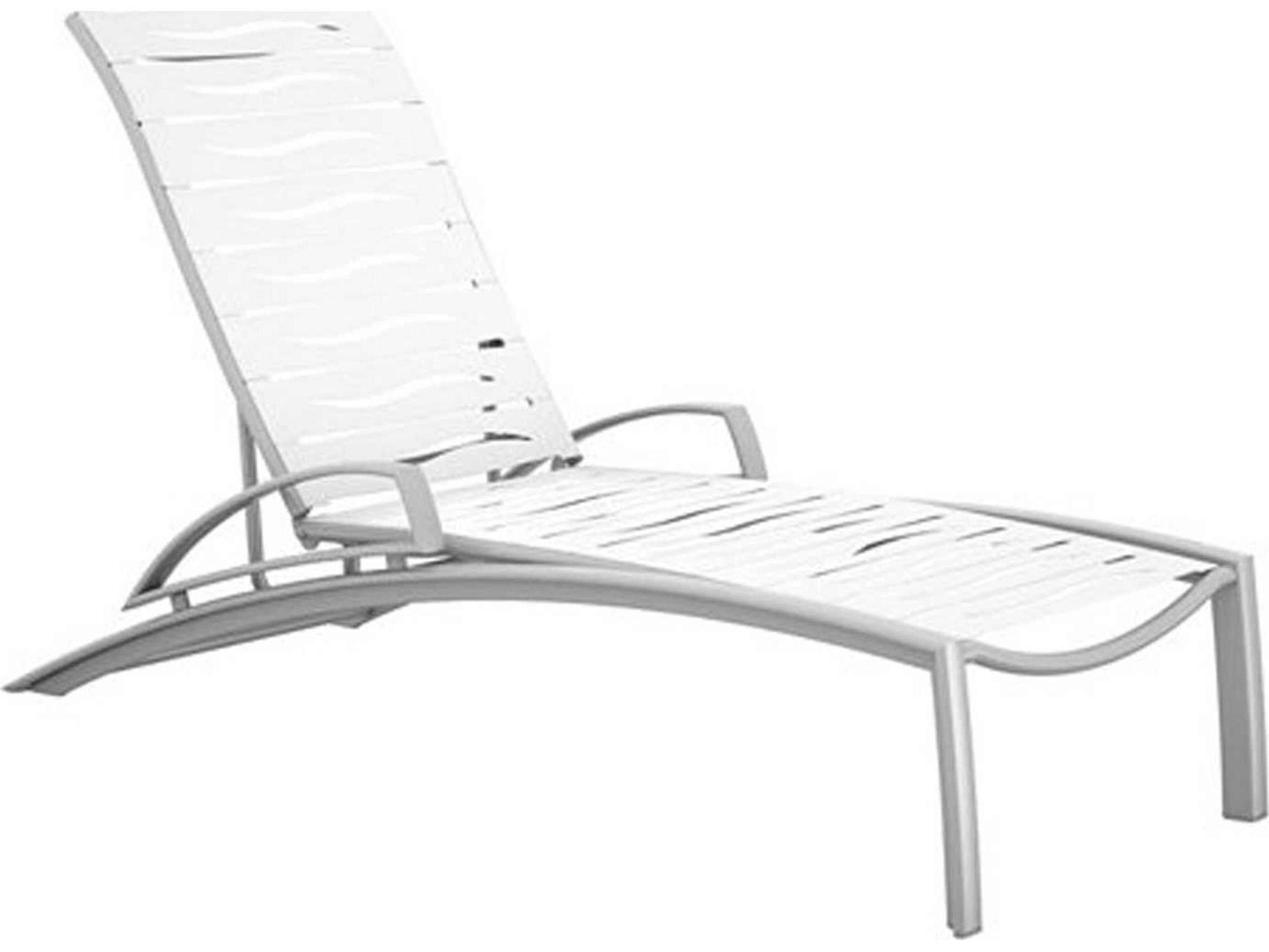 Tropitone South Beach Wave Segment Aluminum Patio Chaise Lounge
