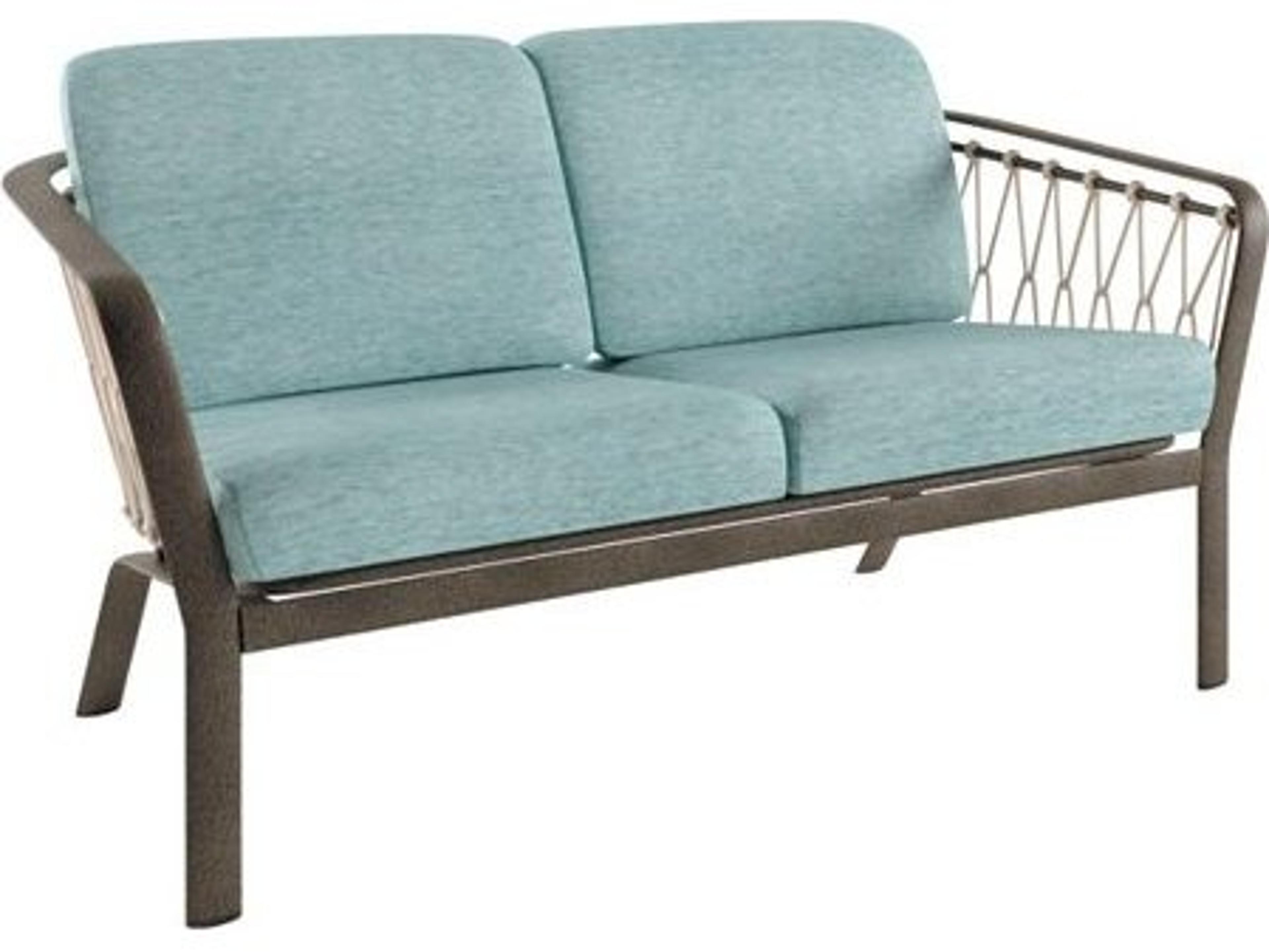 Trelon Rope Aluminum Outdoor Patio Loveseat