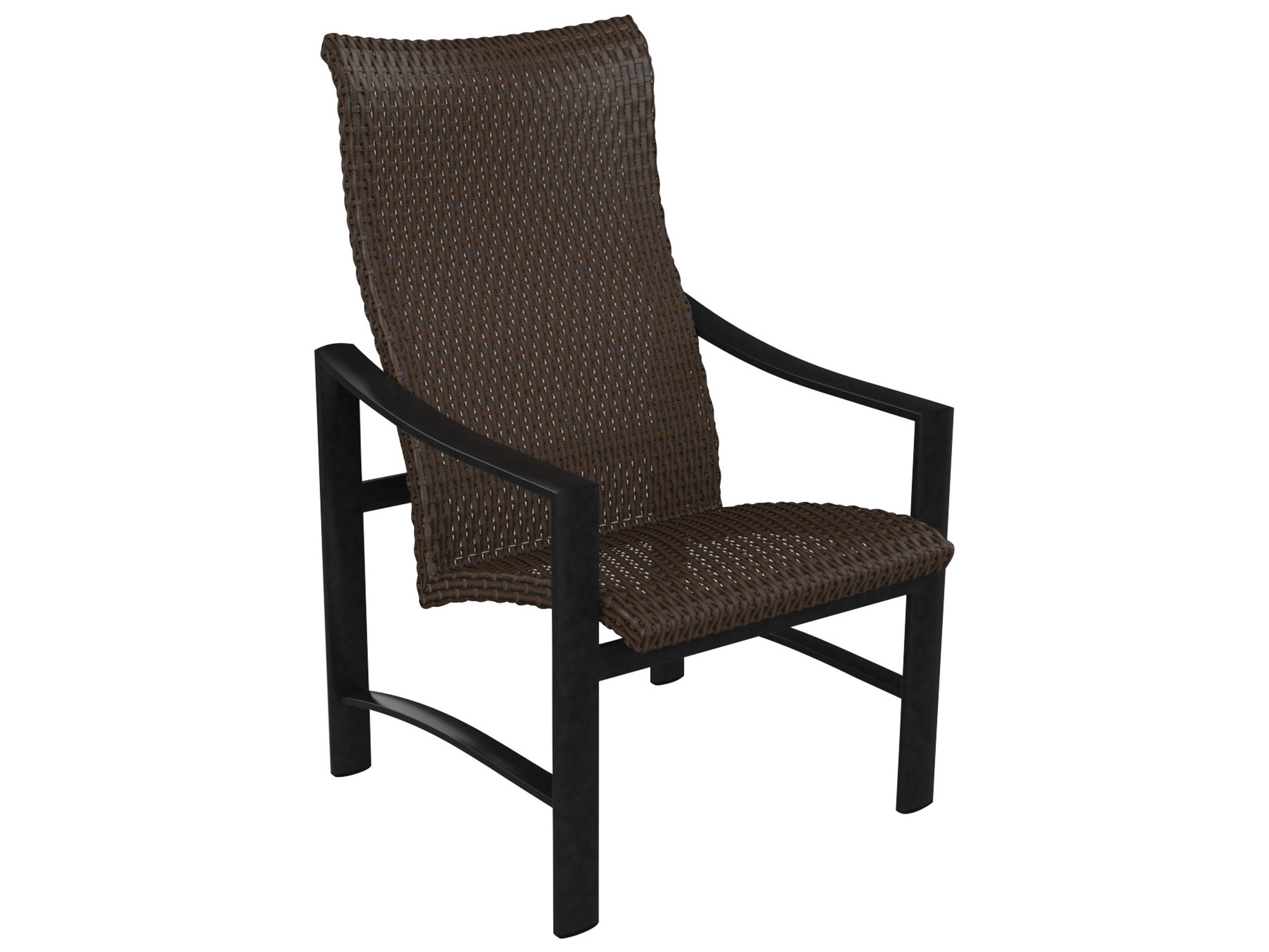 Tropitone Kenzo Woven Aluminum Wicker Outdoor Patio Dining Chair