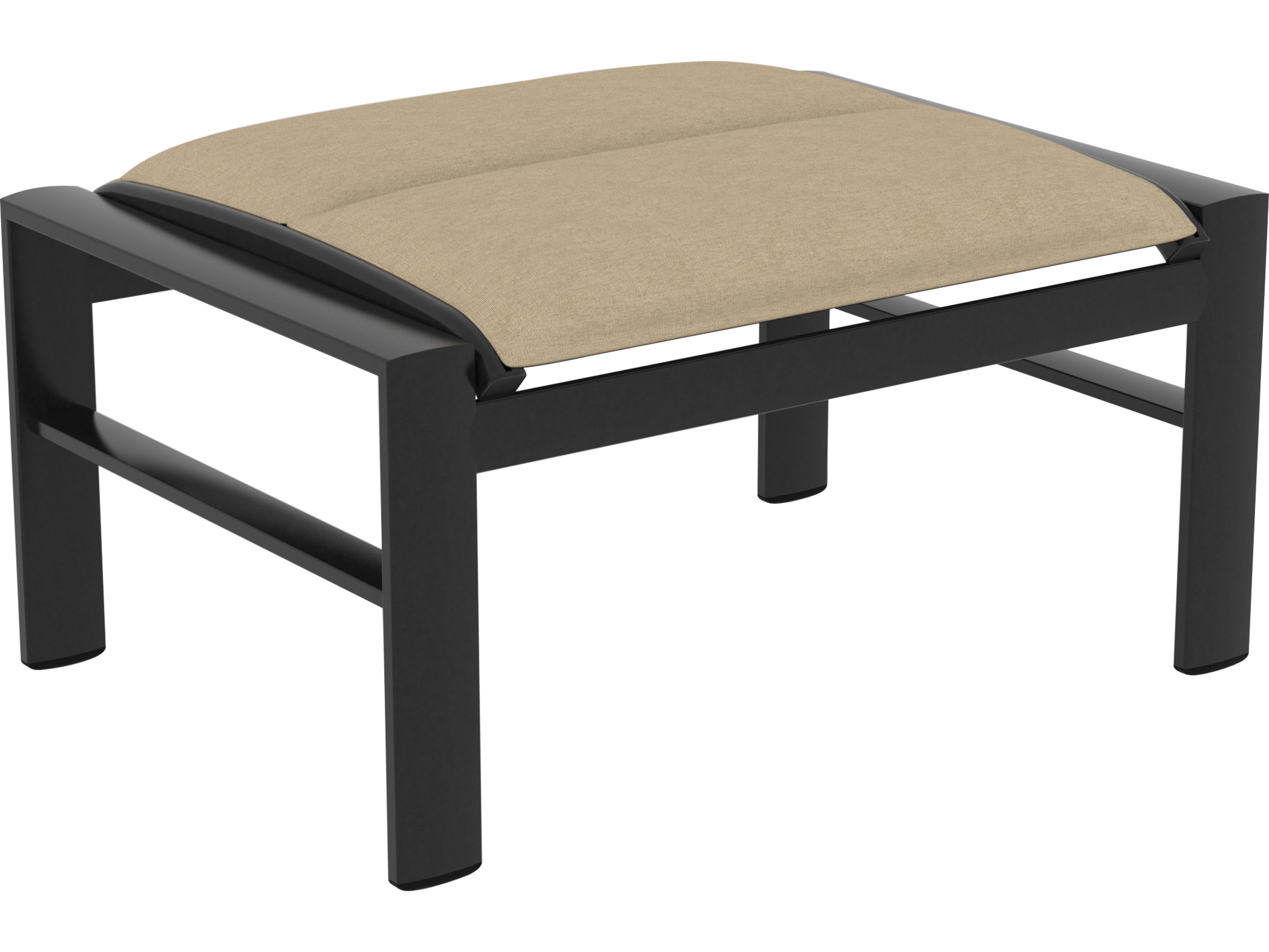 Kenzo Padded Sling Aluminum Outdoor Patio Ottoman