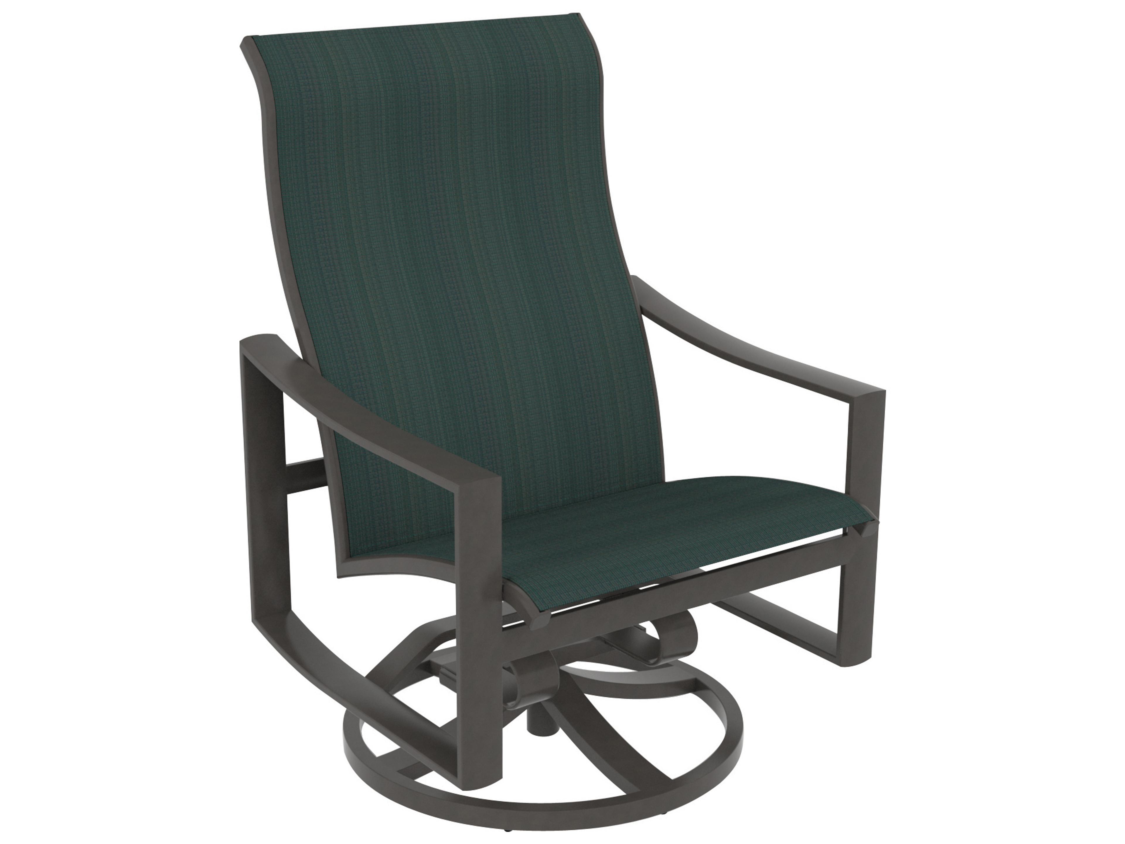 Tropitone Kenzo Sling Aluminum Swivel Rocker Patio Lounge Chair