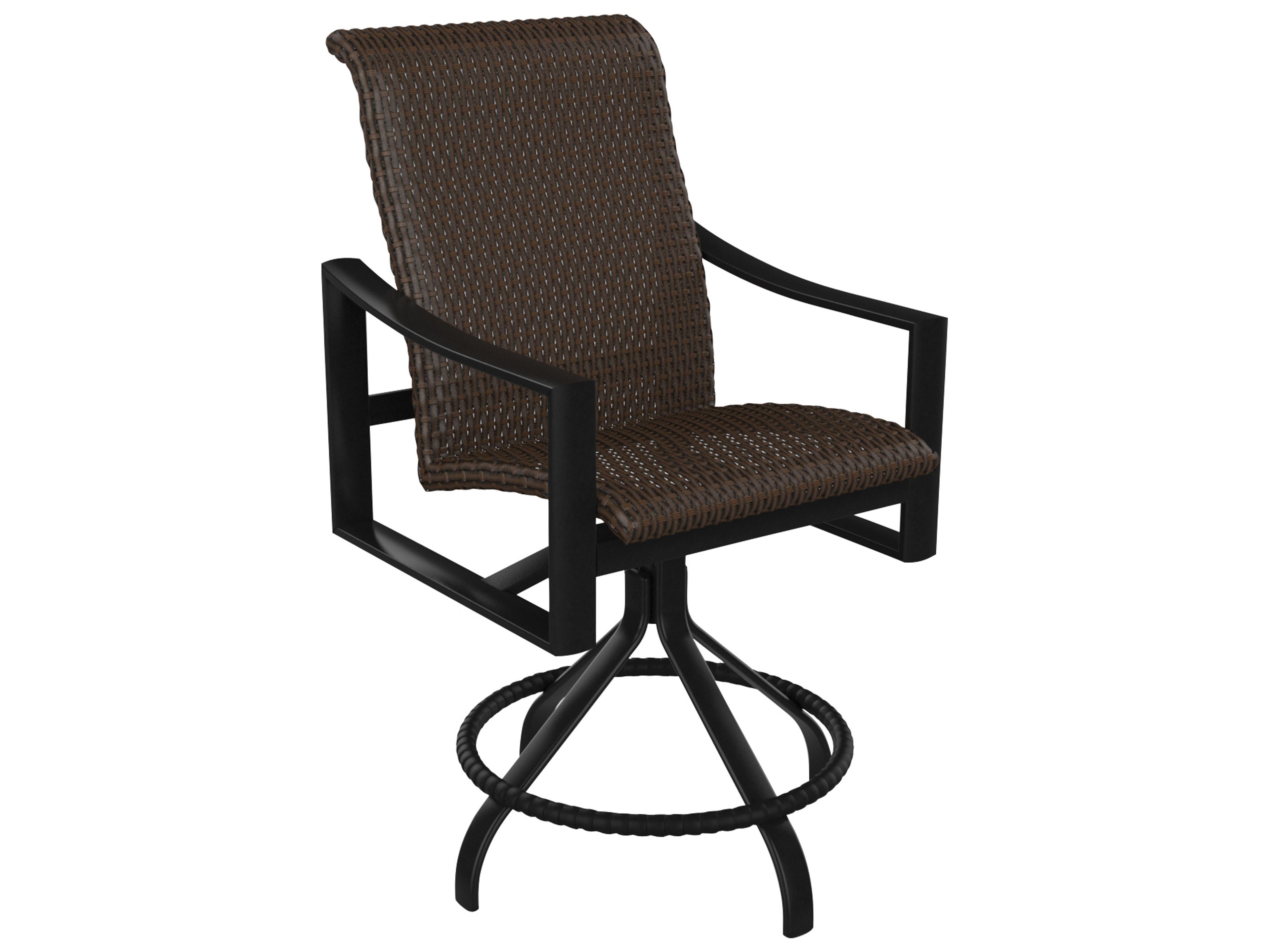 Tropitone Kenzo Woven Aluminum Wicker Patio Bar Stool