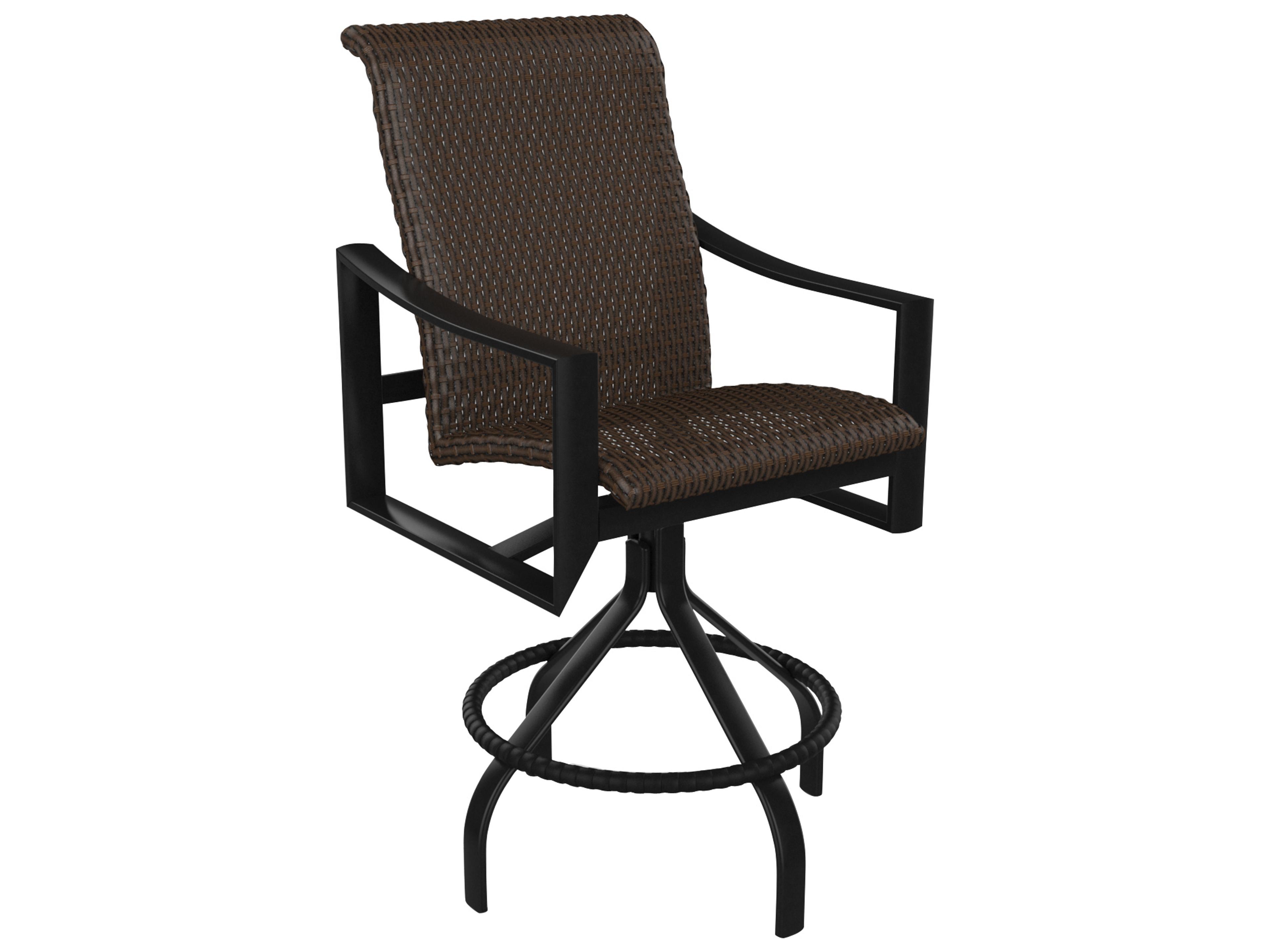 Tropitone Kenzo Woven Aluminum Wicker Outdoor Bar Stool