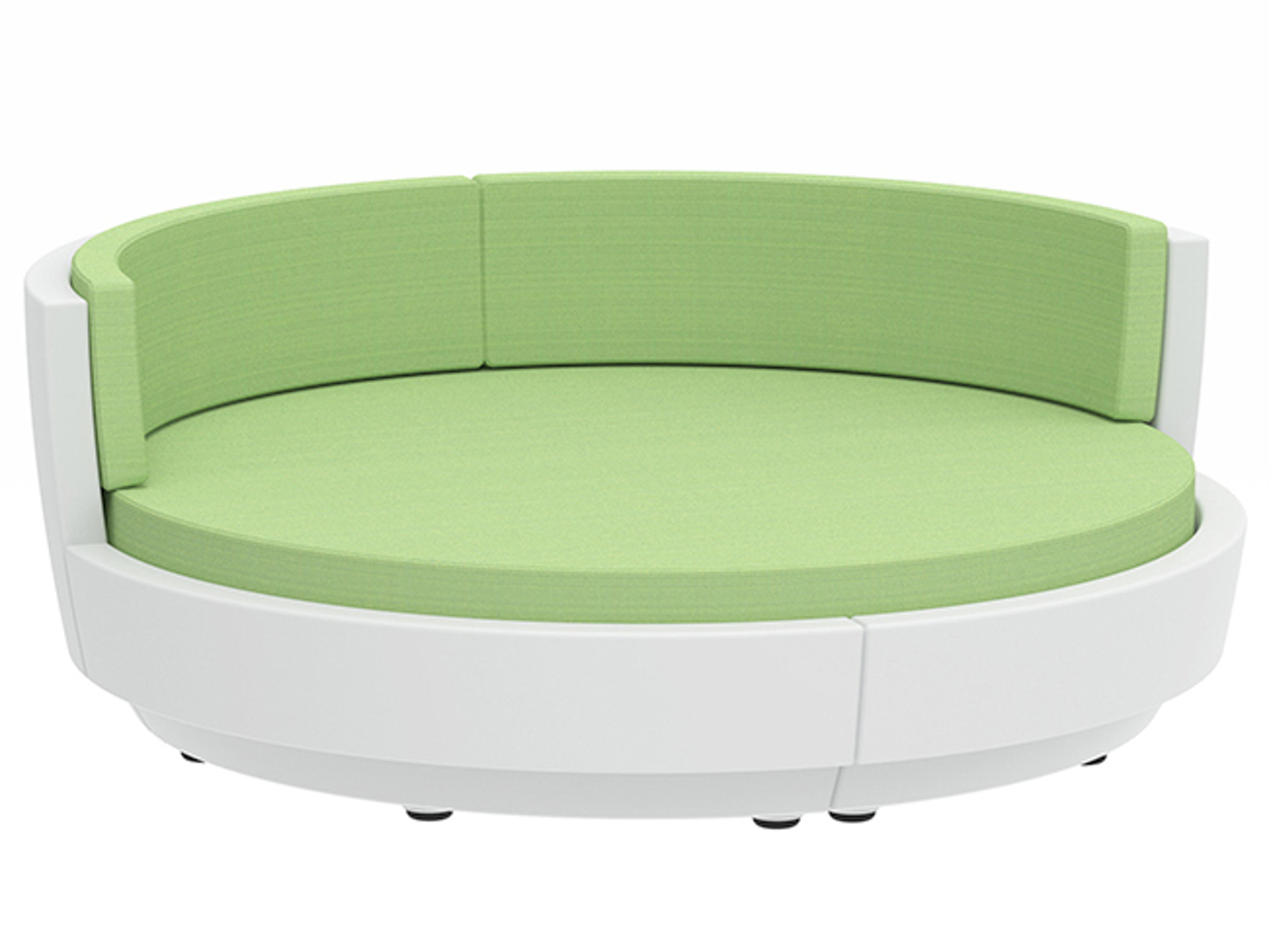 Curve Cushion Resin Full Circle 1/2 Back Round Party Loungerurve Cushion Party Lounger Resin Side Stationary Patio Lounge Chair