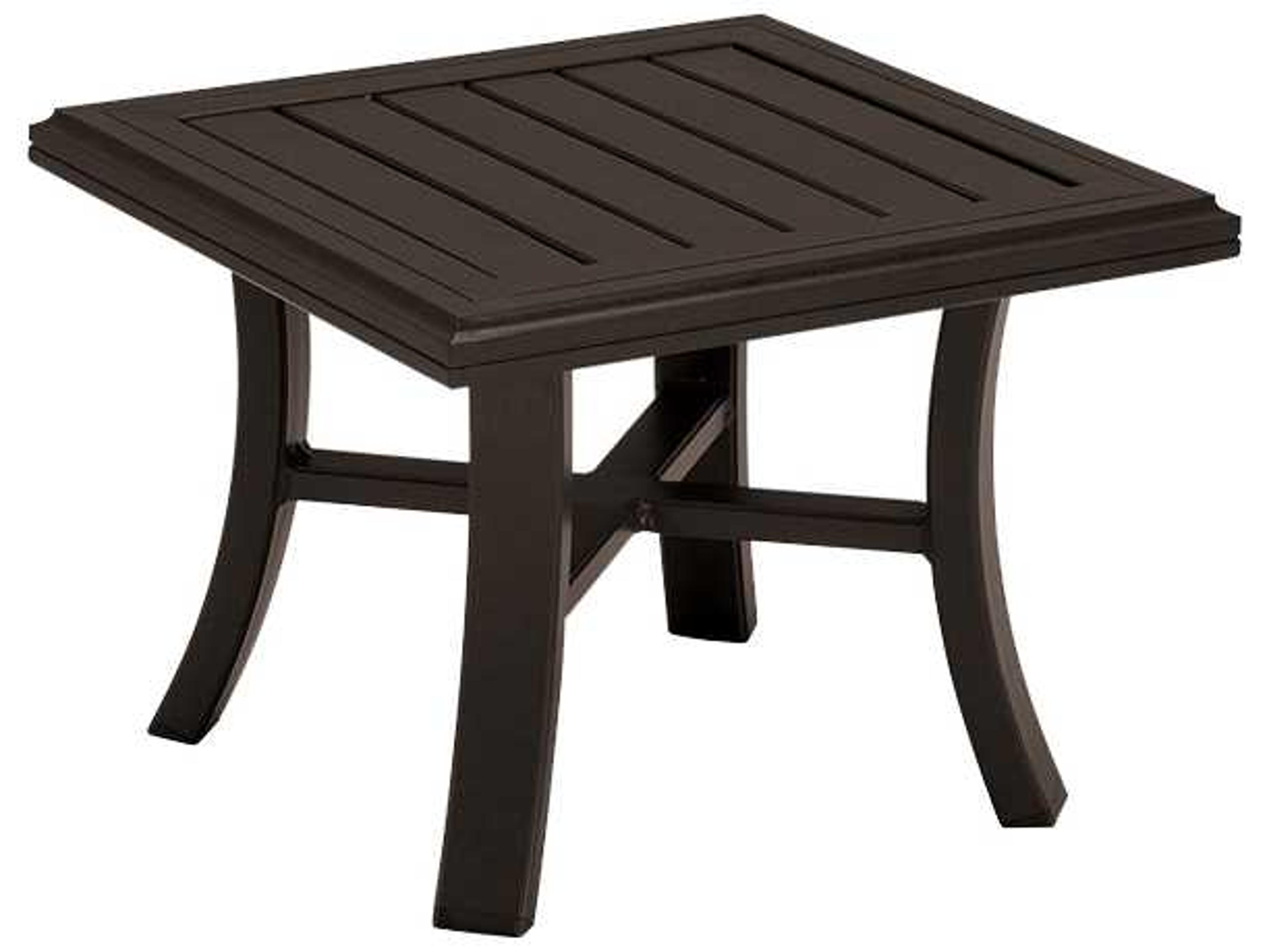 Tropitone Banchetto Slat Aluminum Square Tea Table