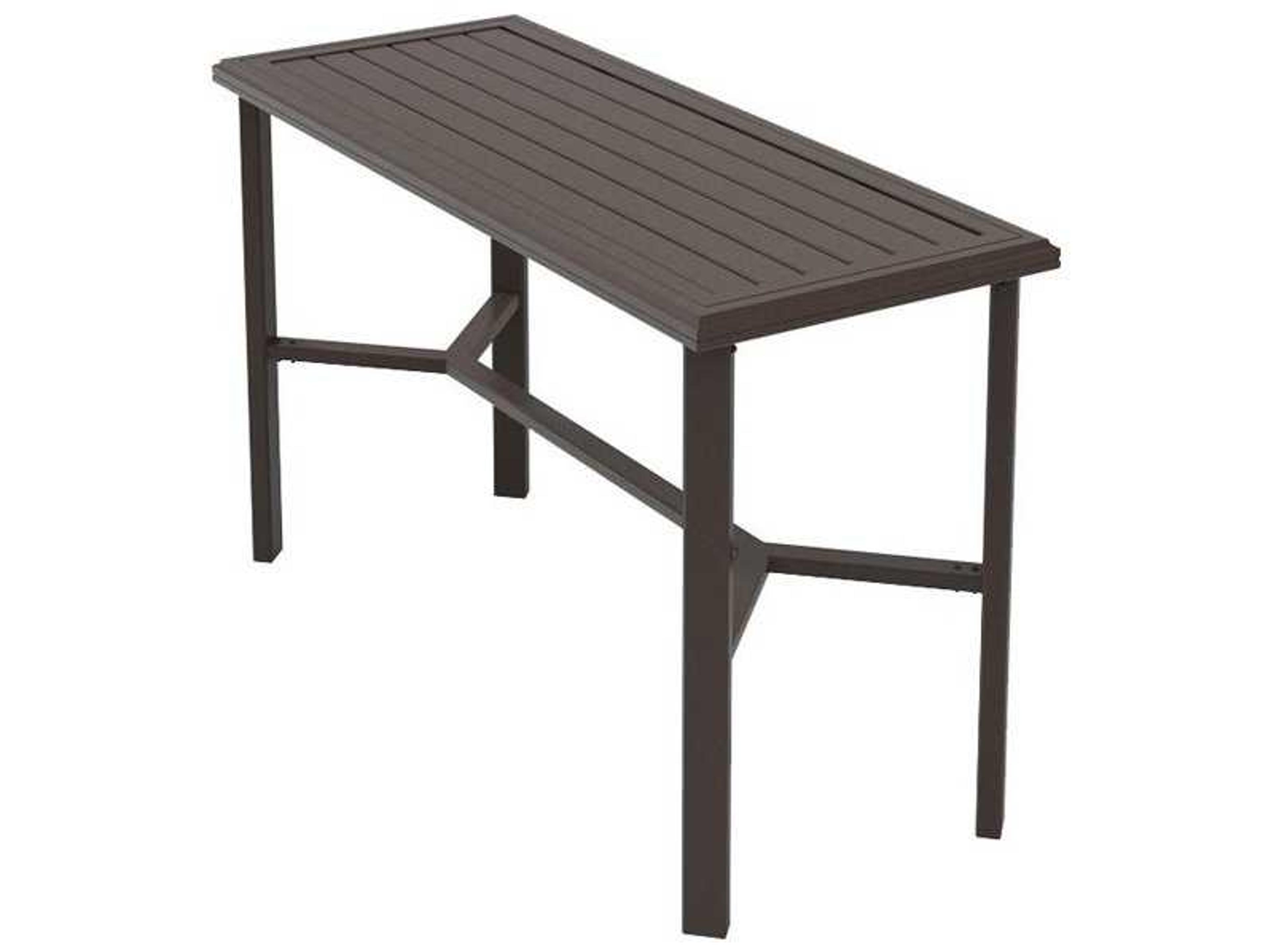 Tropitone Banchetto Slat Aluminum Rectangular KD Outdoor Console Table