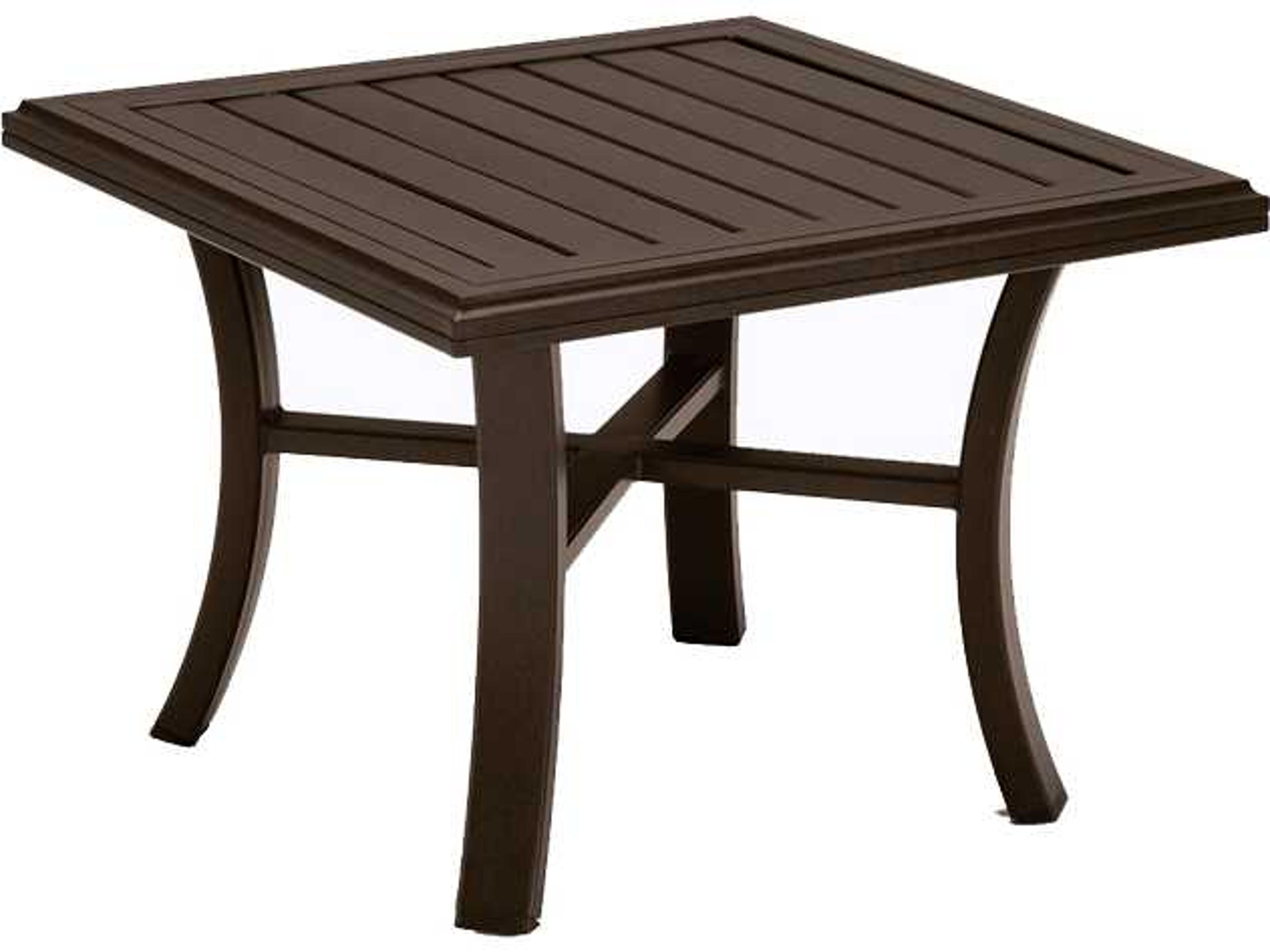 Tropitone Banchetto Slat Aluminum Square Outdoor Patio End Table