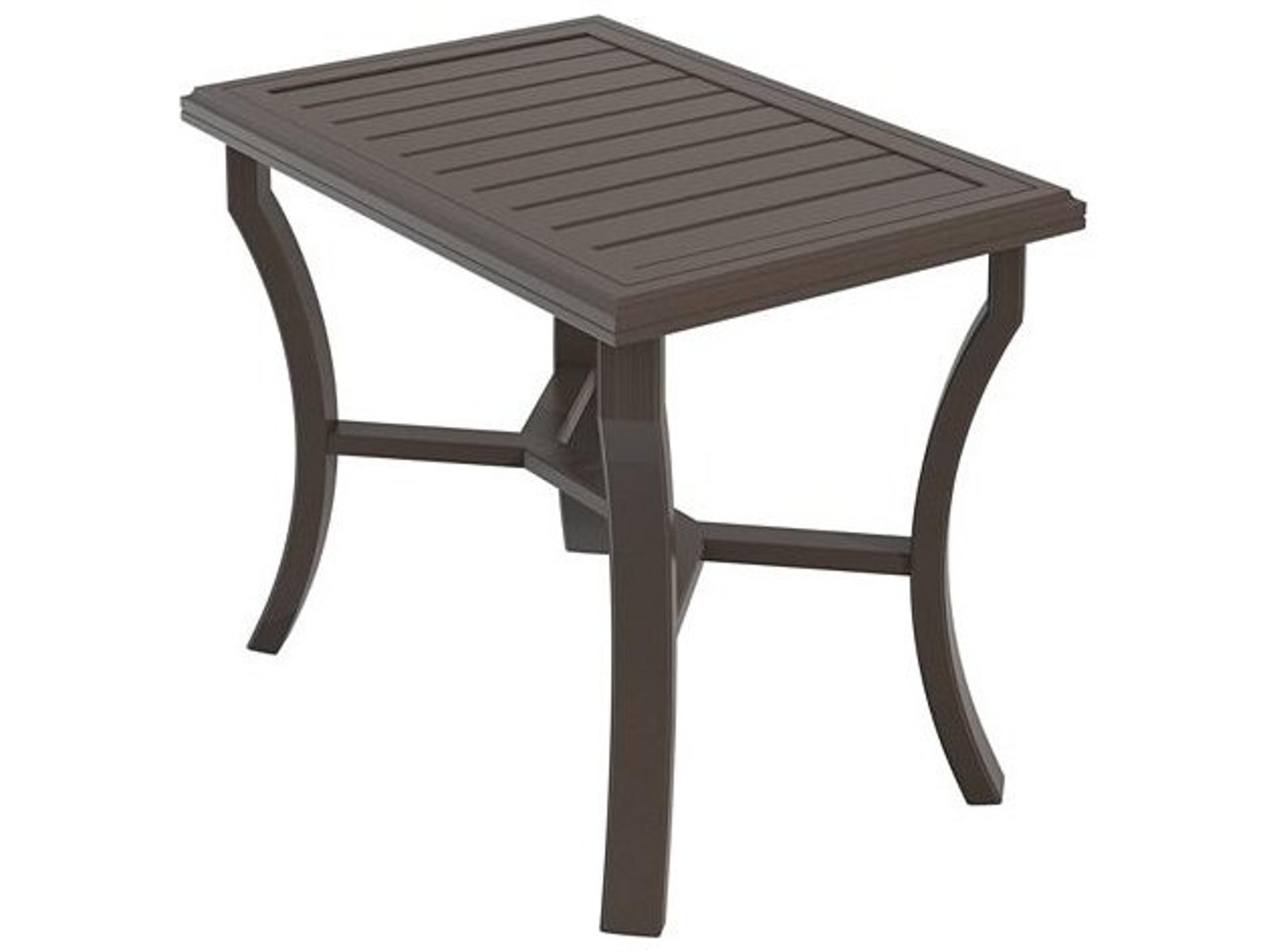 Tropitone Banchetto Slat Aluminum Rectangular Outdoor Patio Dining Table