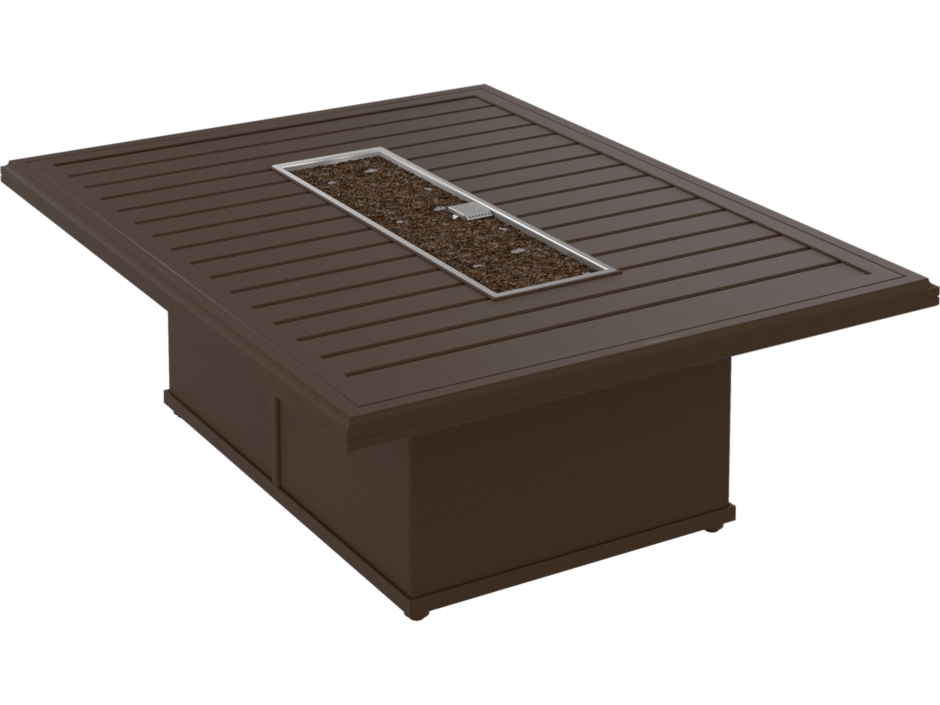 Tropitone Banchetto Fire Pits - Manual Ignition Rectangular Fire Pit