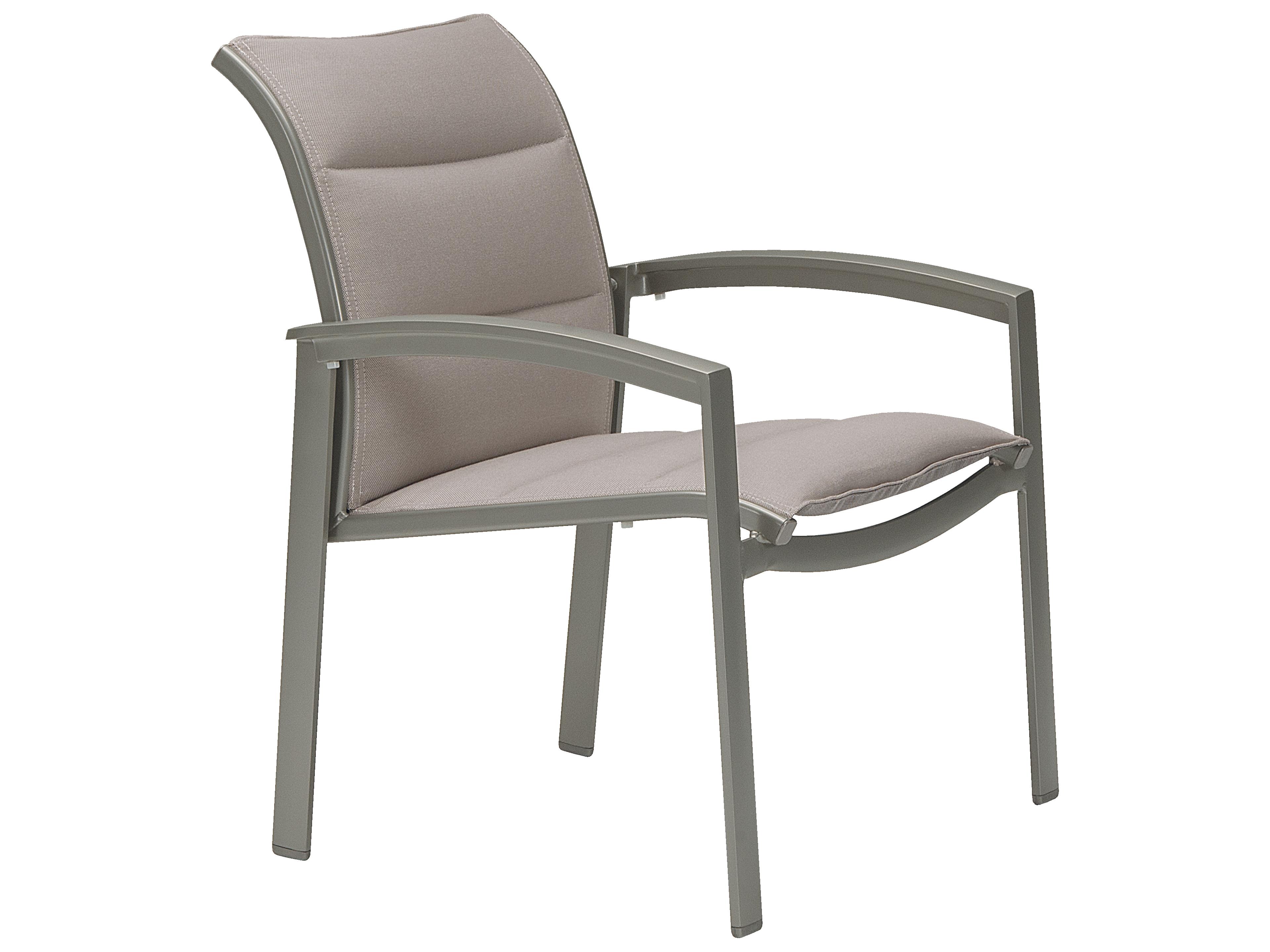 Tropitone Elance Padded Sling Aluminum Patio Dining Arm Chair