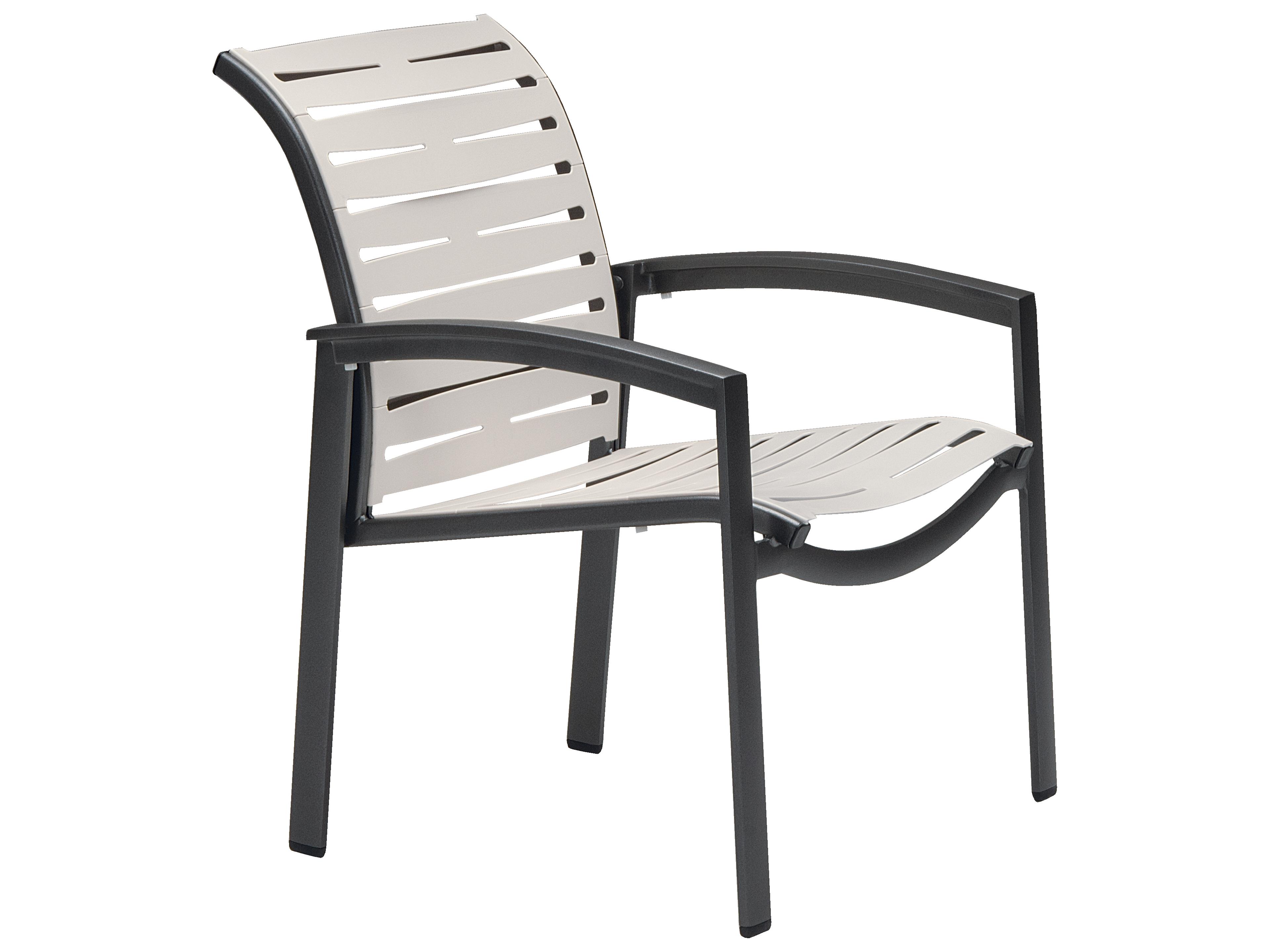 Elance Ez Span Aluminum Ribbon Segment Outdoor Dining Arm Chair