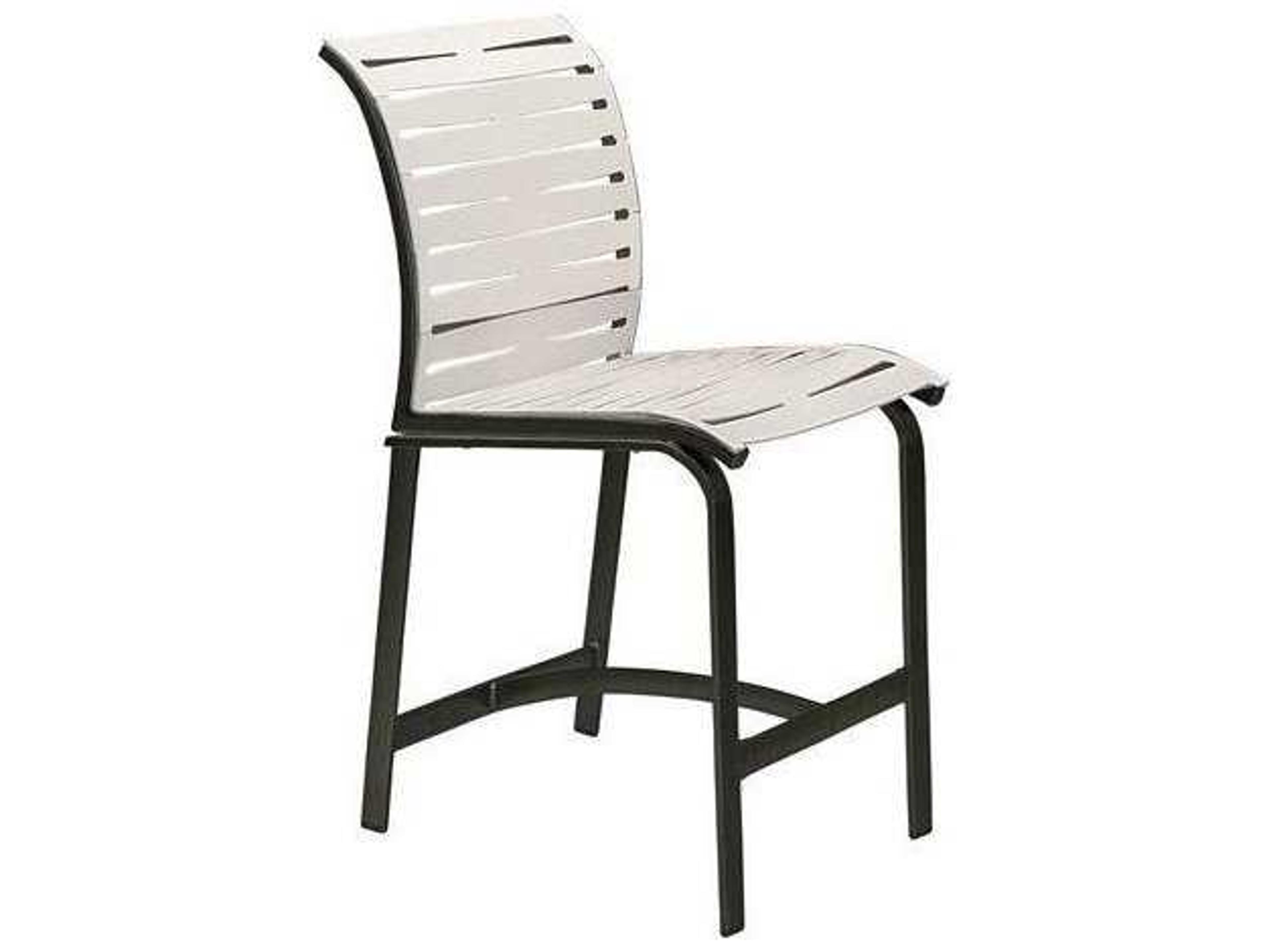 Tropitone Elance Ez Span Aluminum Ribbon Segment Counter Height Stool