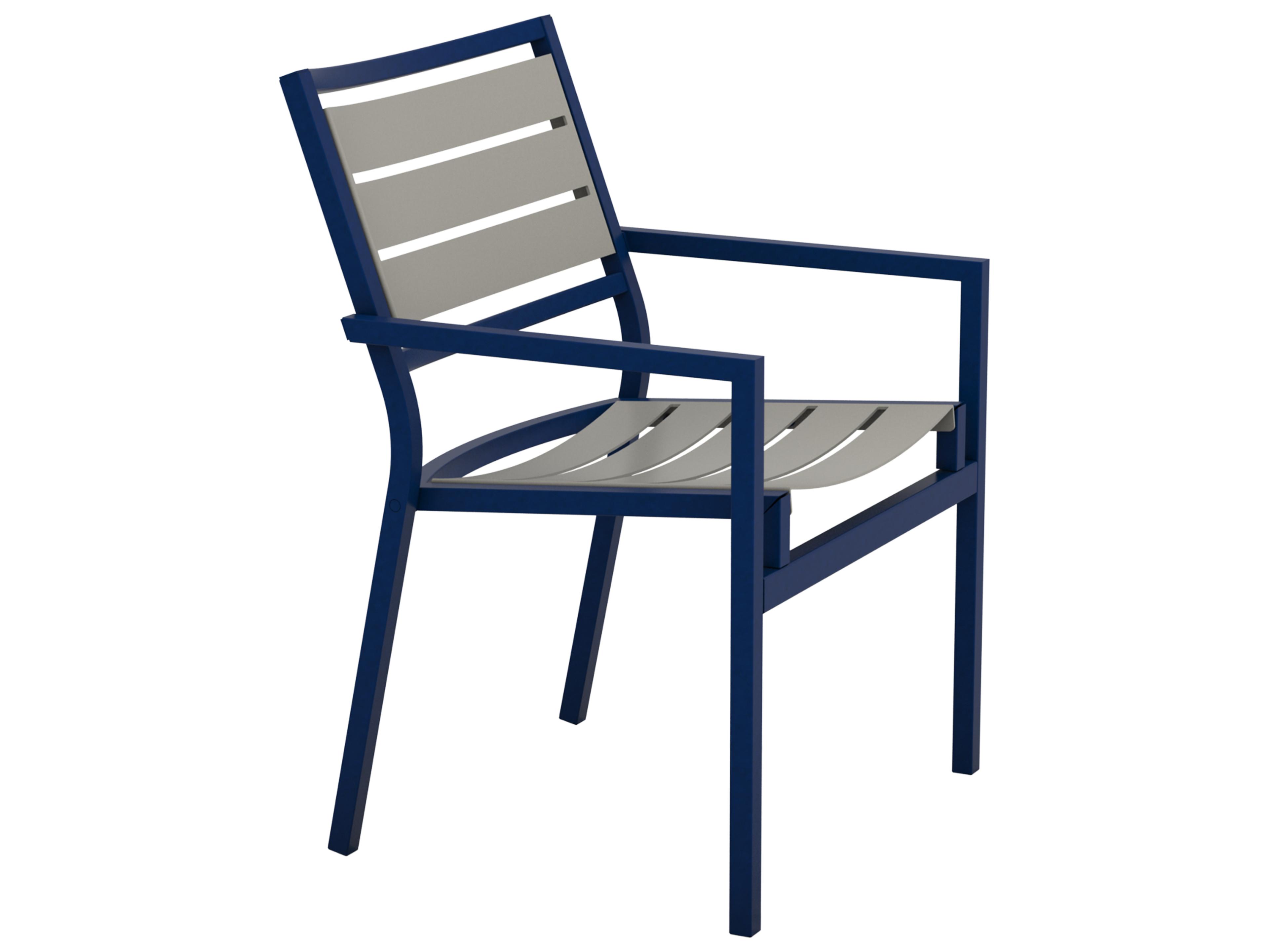 Tropitone Cabana Club Aluminum Slat Outdoor Dining Arm Chair