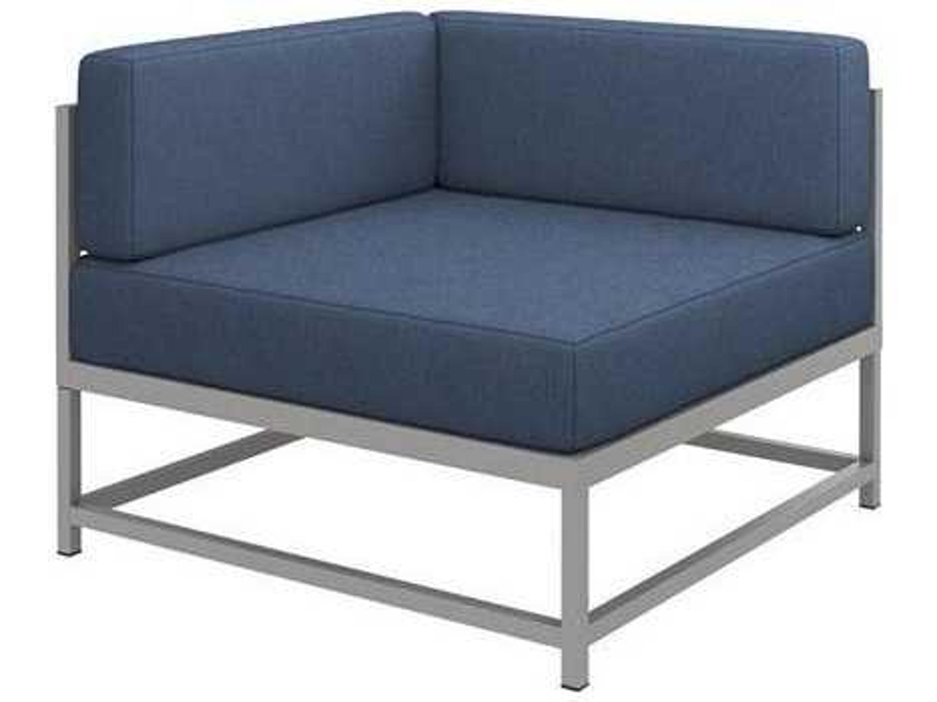 Cabana Club Aluminum Cushion Square Corner Outdoor Patio Lounge Chair