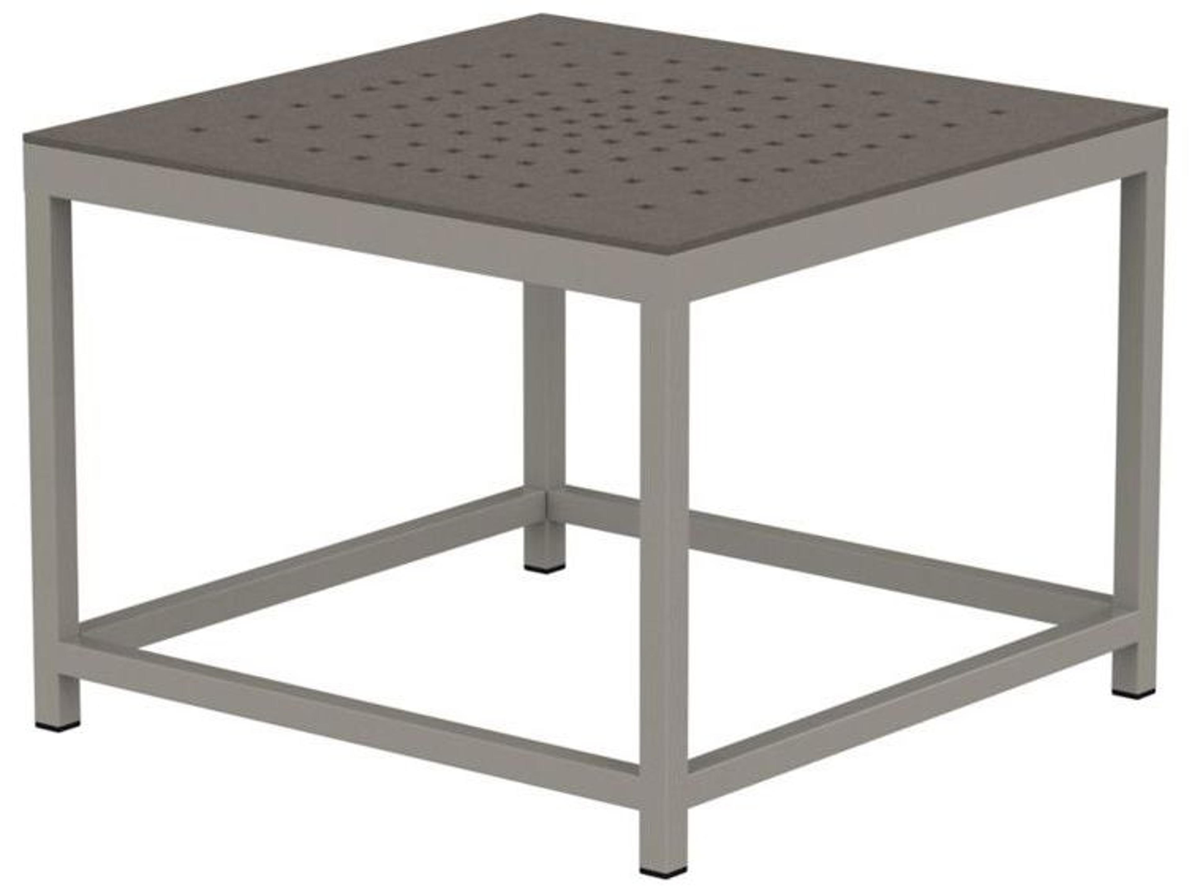 Tropitone Cabana Club Patterned Aluminum Square Patio End Table