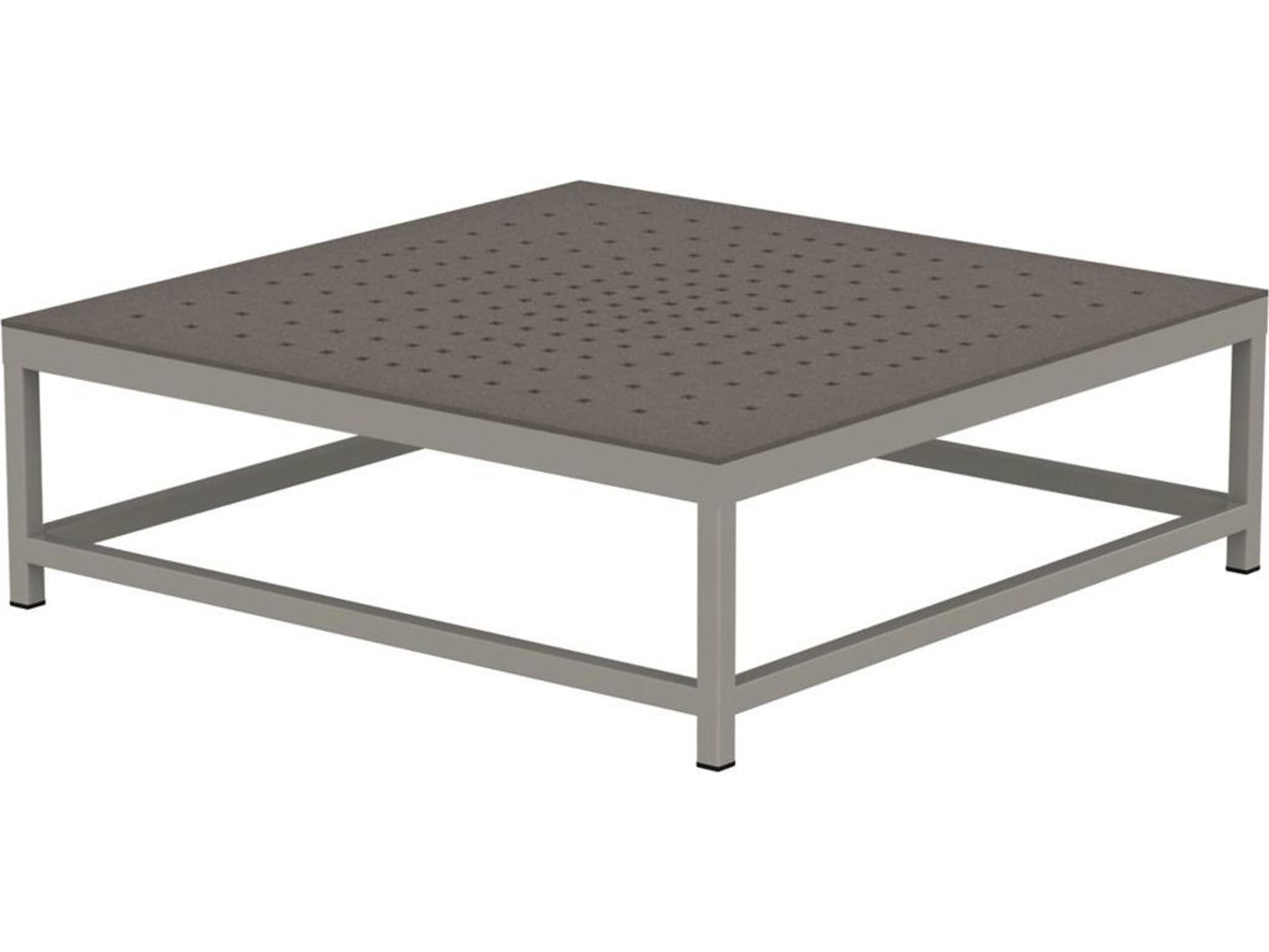 Tropitone Cabana Club Patterned Aluminum Square Outdoor Patio Coffee Table