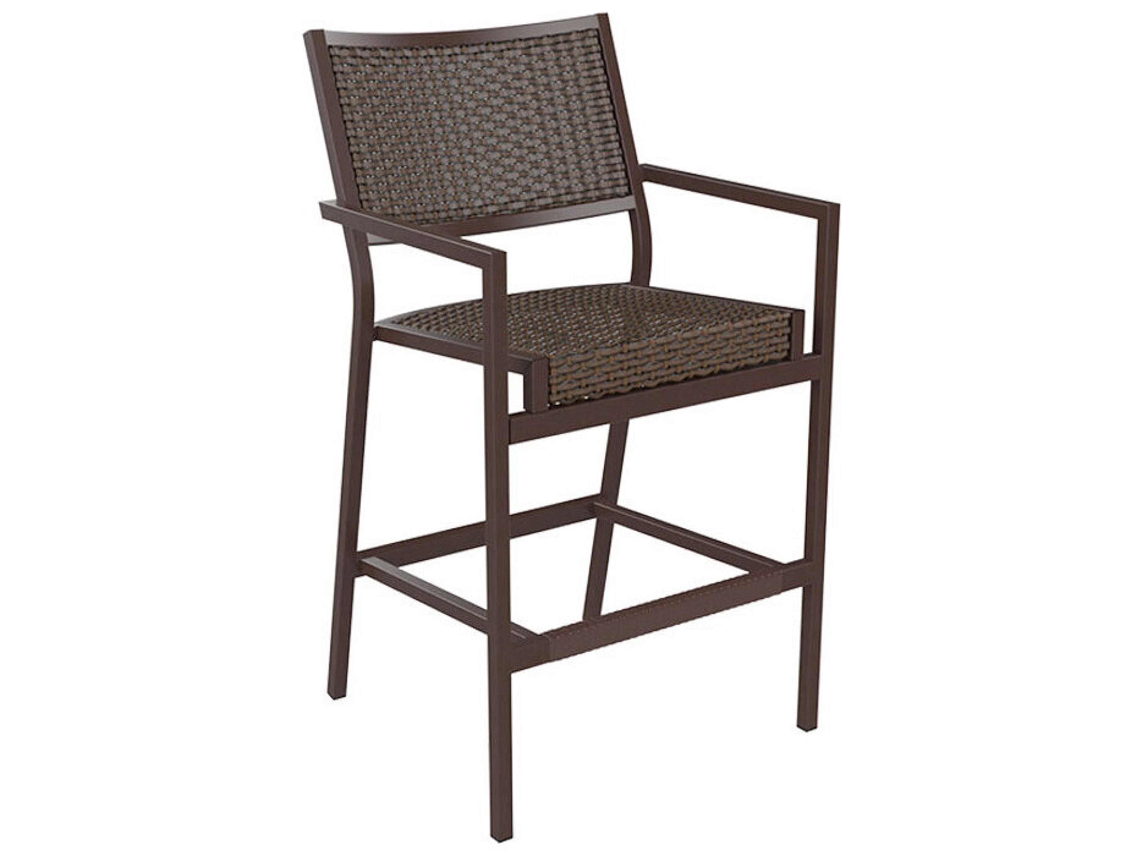 Cabana Club Woven Aluminum Armless Stationary Stool