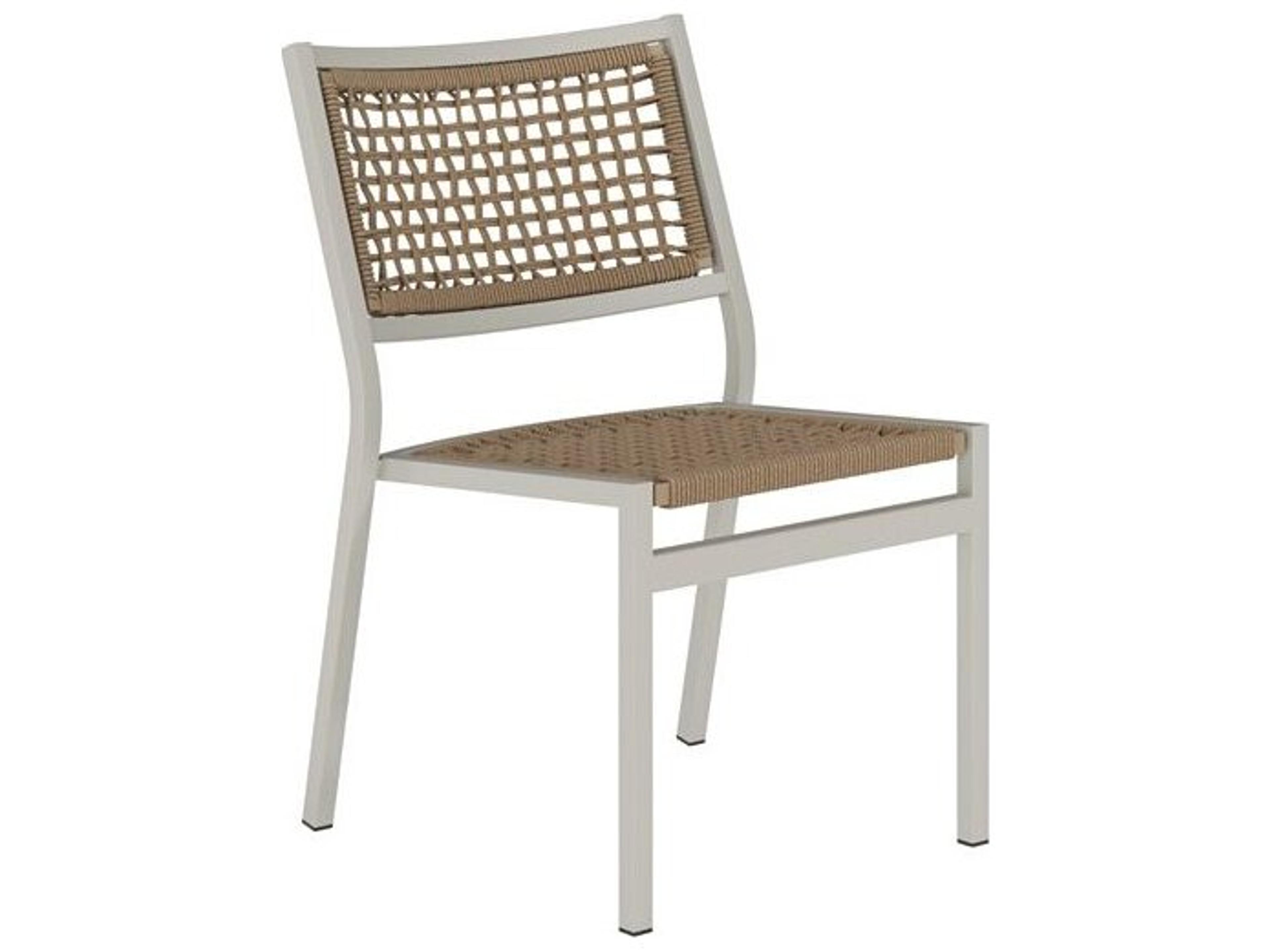 Tropitone Cabana Club Rope Aluminum Stackable Patio Dining Side Chair